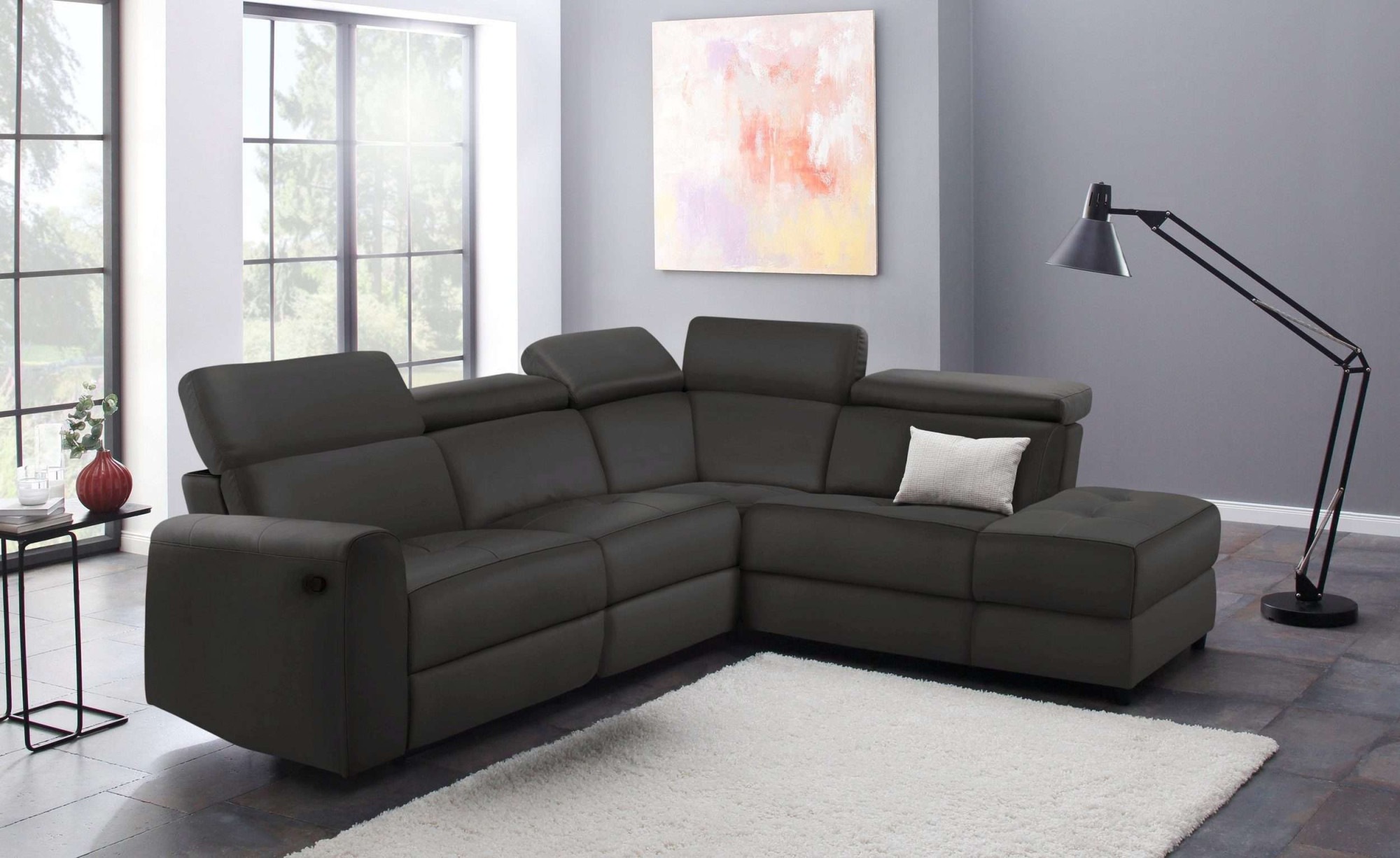 Home affaire Ecksofa »Sentrano, L-Form,«, 273 cm, man. o. elektr. Relaxfunktion und USB/Kopfverstellung