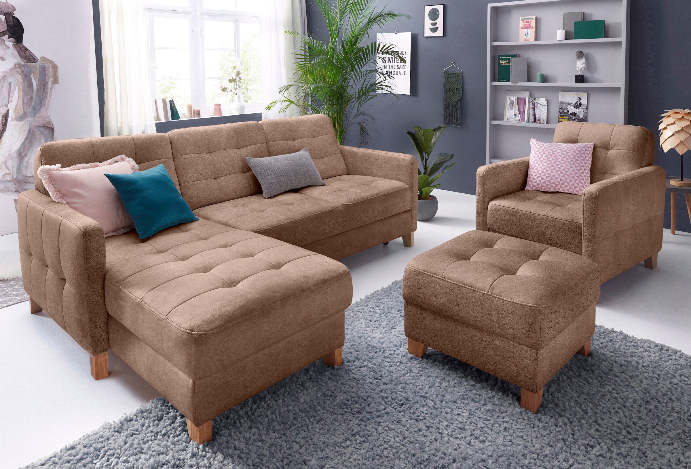 exxpo - sofa fashion Ecksofa "Elio, kompakt und komfortabel, bequem und zei günstig online kaufen