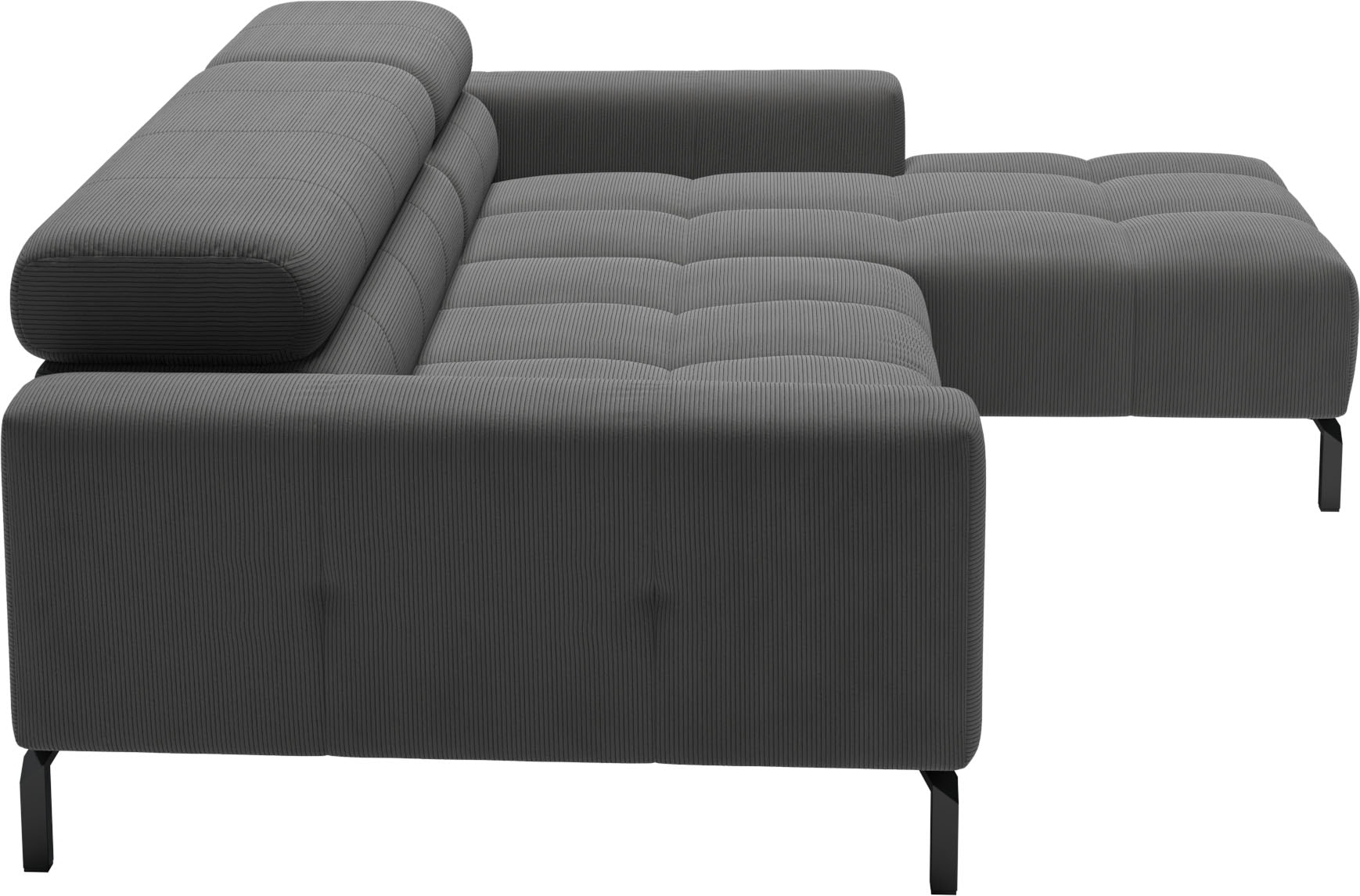 Home affaire Ecksofa »Ecksofa Claya, L-Form, Kopfteilverstellung, Breite 258 cm« Moderne Steppung, weicher Polsteraufbau & saugroboterfreundliche Höhe