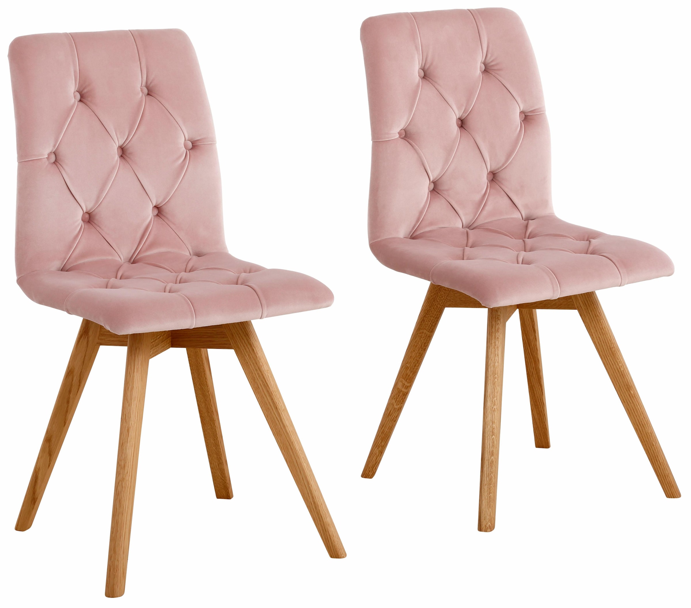 ANDAS 4-Fußstuhl »Rania« (Set) 4 Stk.Im 2er/4er/6er-Set rose + eichefarben