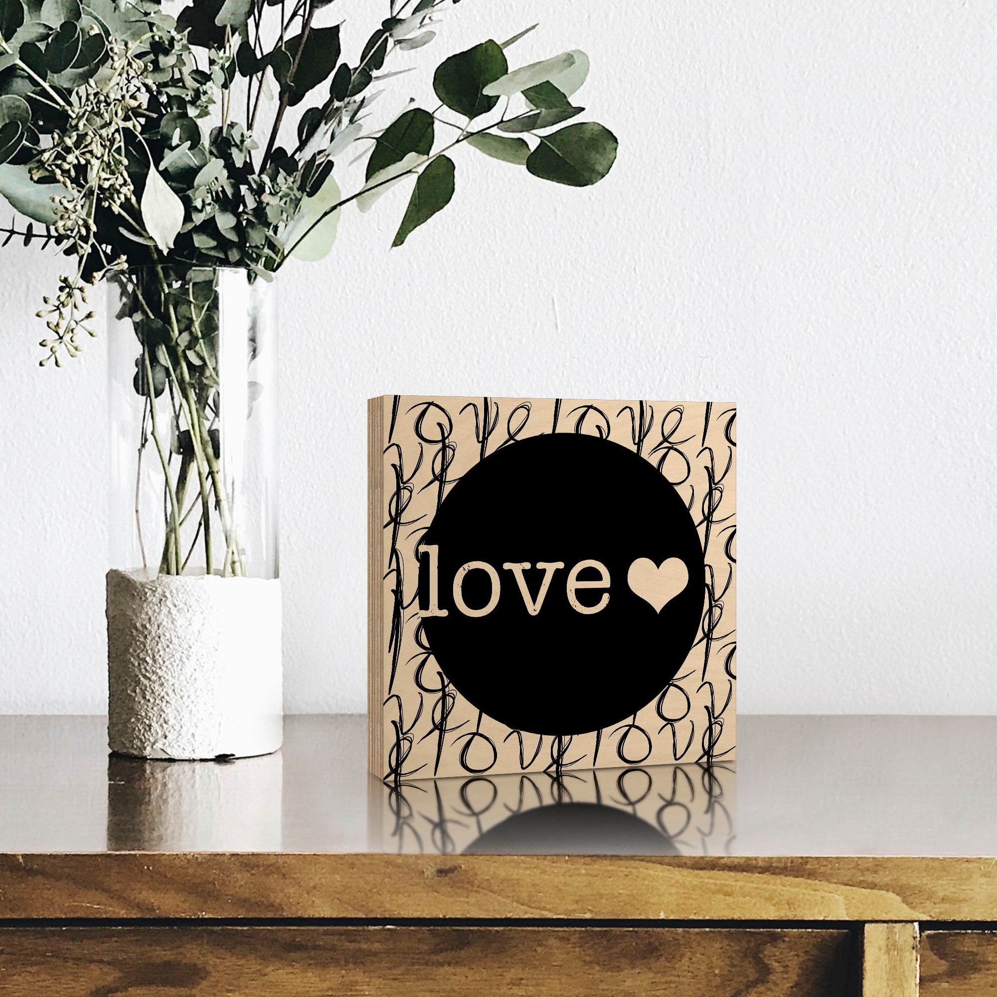 Artland Holzbild »Liebe II«, Sprüche & Texte, (1 St.)
