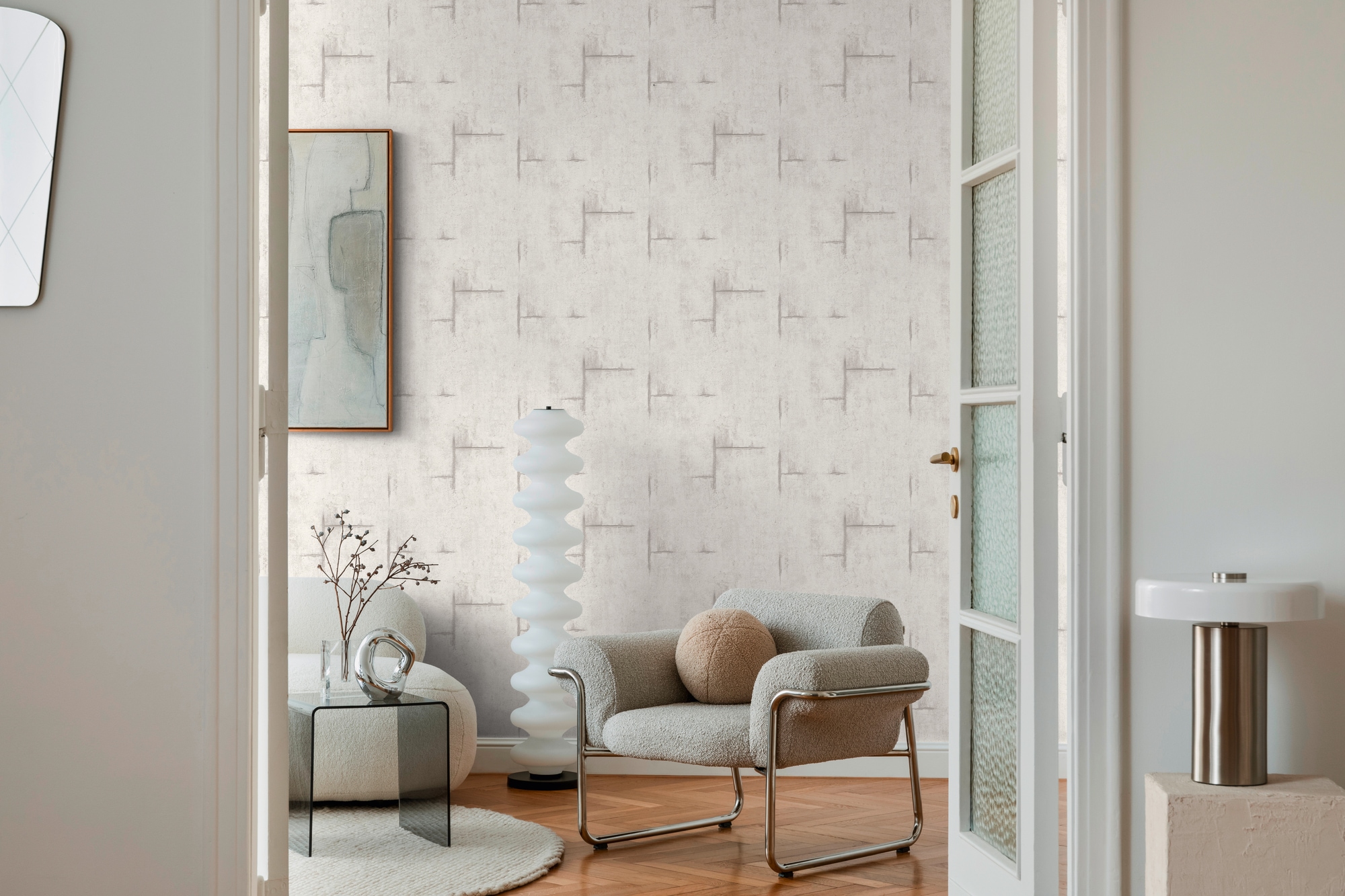 CosmoLiving by Cosmopolitan Vliestapete »Graphite Groove-Edge Betonoptiktapete« matt strukturiert Betonoptik mit modernem Industrial-Charme