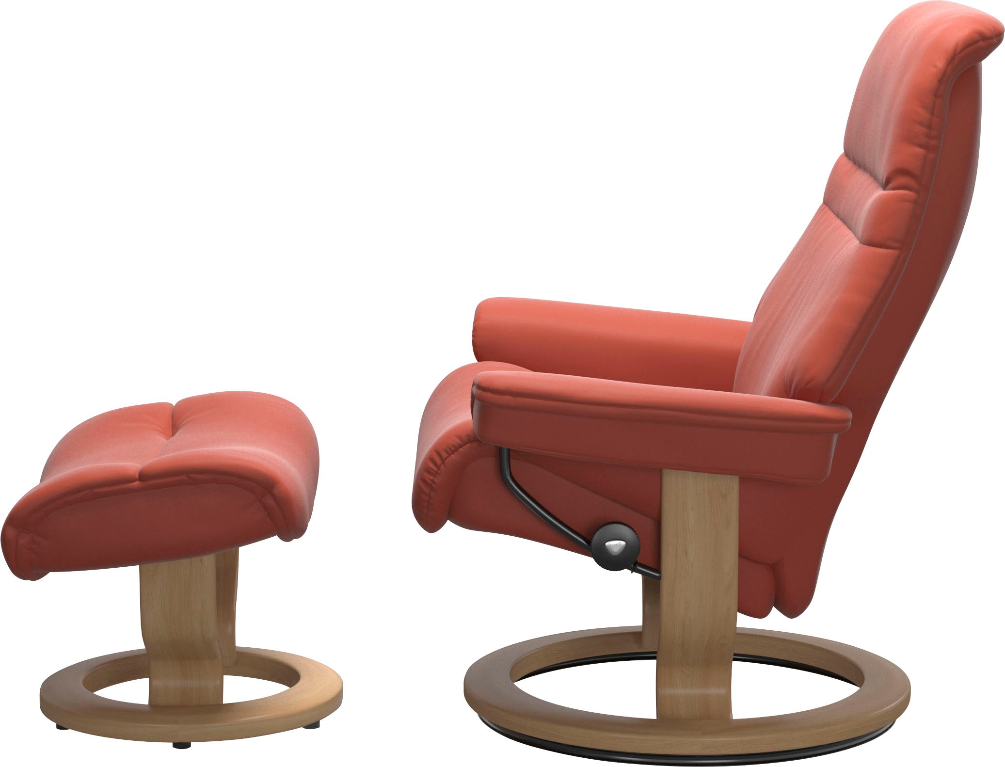 Stressless® Relaxsessel »Sunrise«, (Set, Relaxsessel mit Hocker), mit Classic Base, Größe M, Gestell Eiche