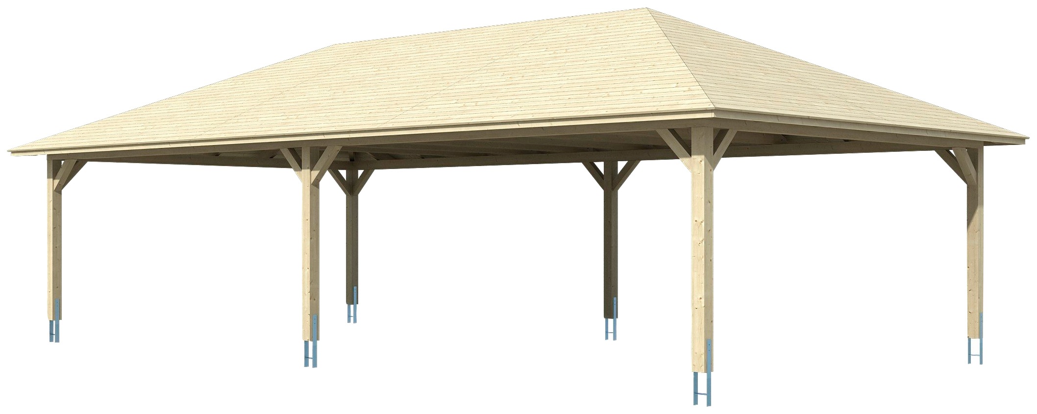 Skanholz Doppelcarport »Taunus«, 530 cm, braun