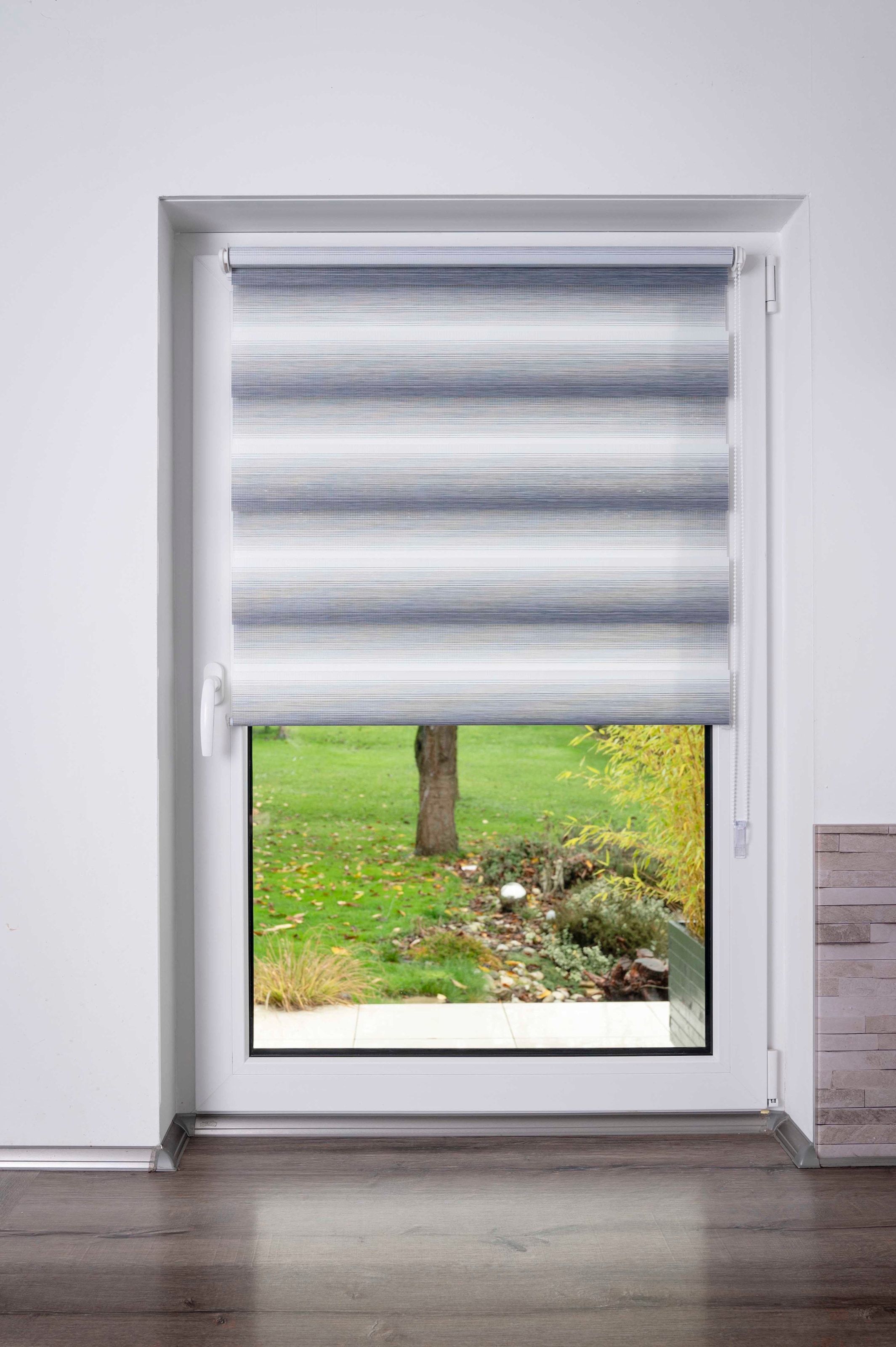 K-HOME Doppelrollo »mit schönen Farbverlauf« Lichtschutz ohne Bohren freihängend