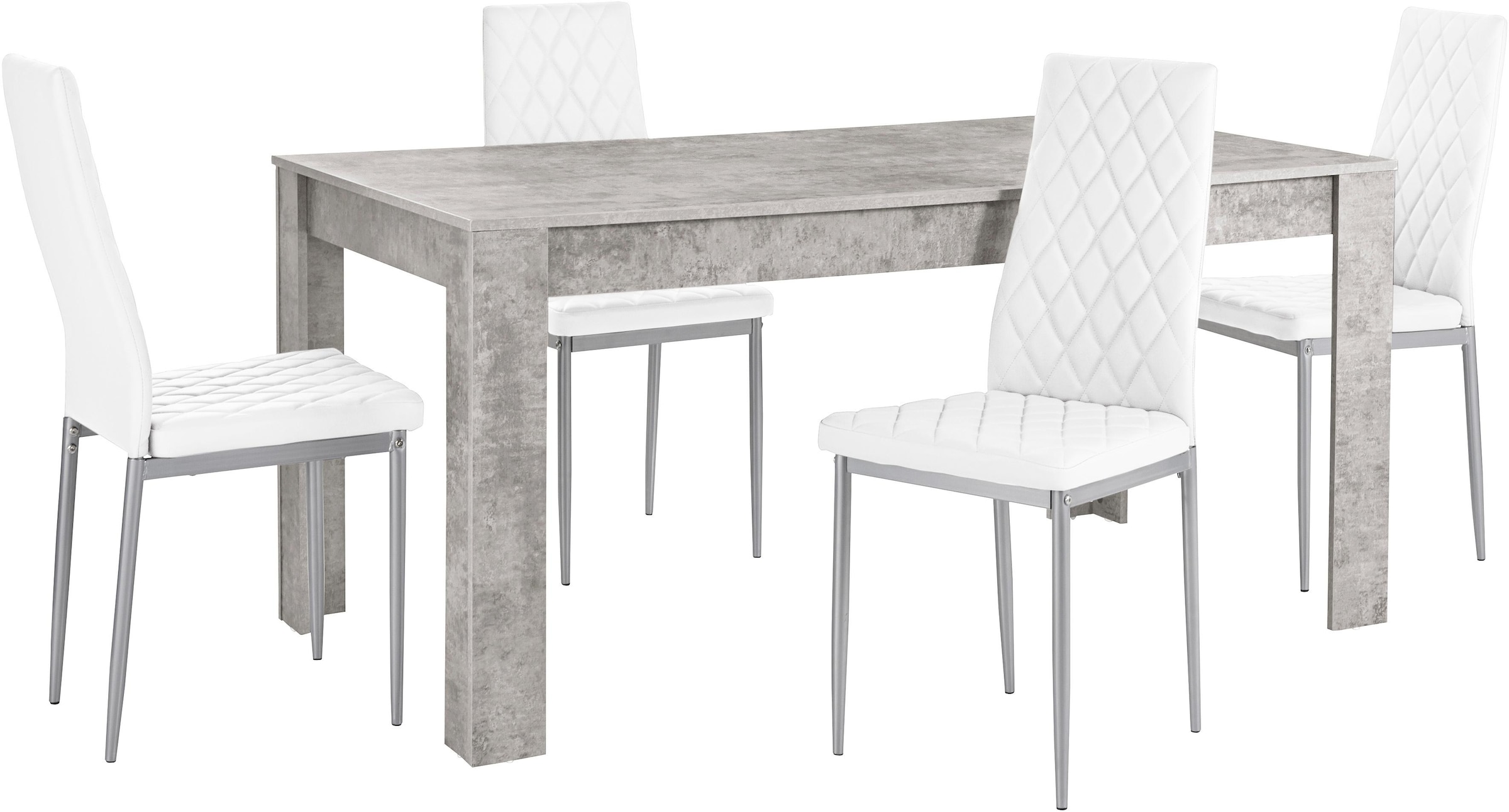 INOSIGN Essgruppe »Lynn160/Brooke« Set, 5 Stk. tlg. Tisch mit 4 Stühlen günstig online kaufen