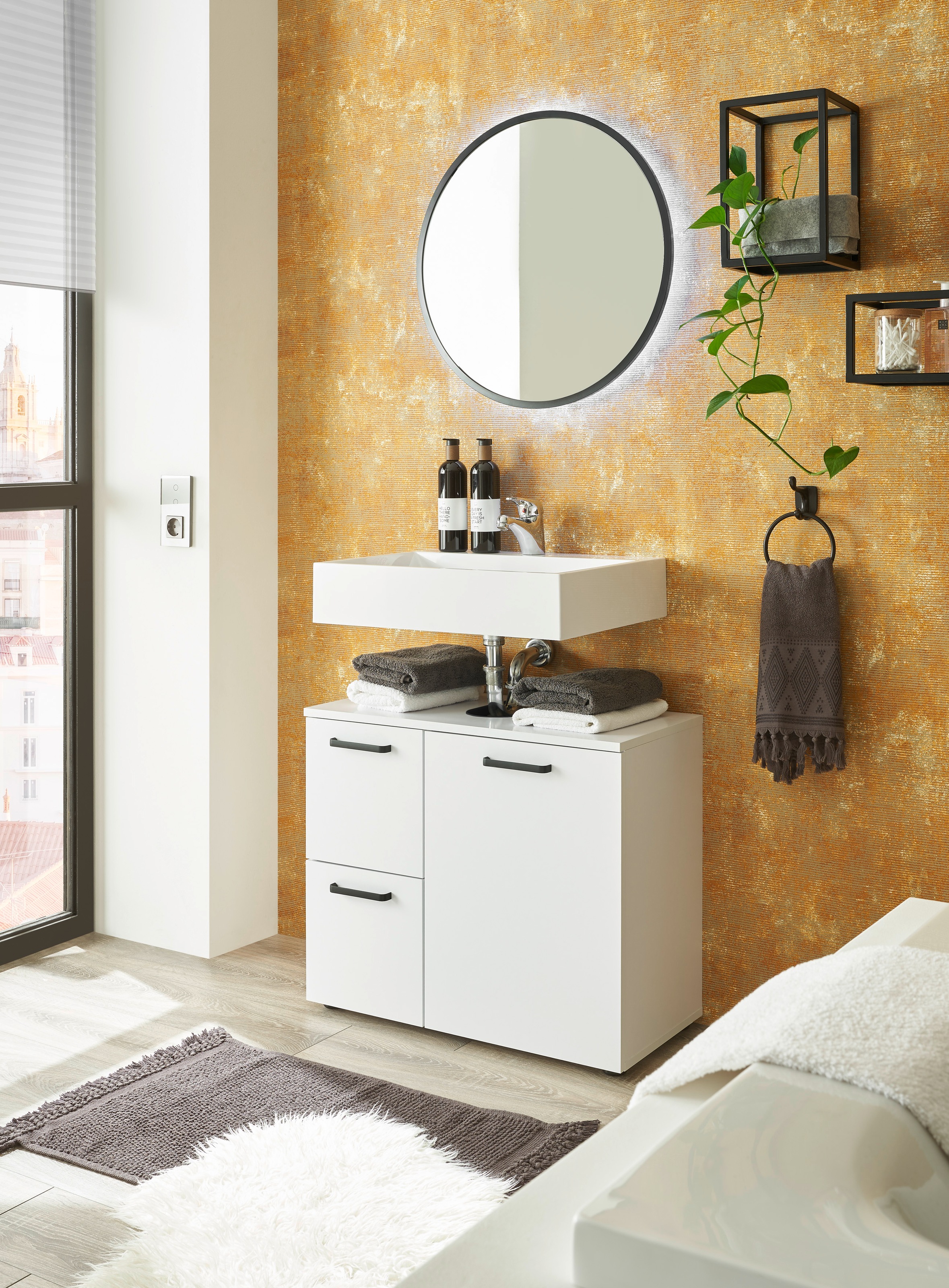 BASIC by Balculina Waschbeckenunterschrank »Vanice, Badezimmerschrank B/H/T 70x60x35cm« 1 Stk. tlg. Breite 70cm, Softclose, FSC-Mix 70%,Made in Europa