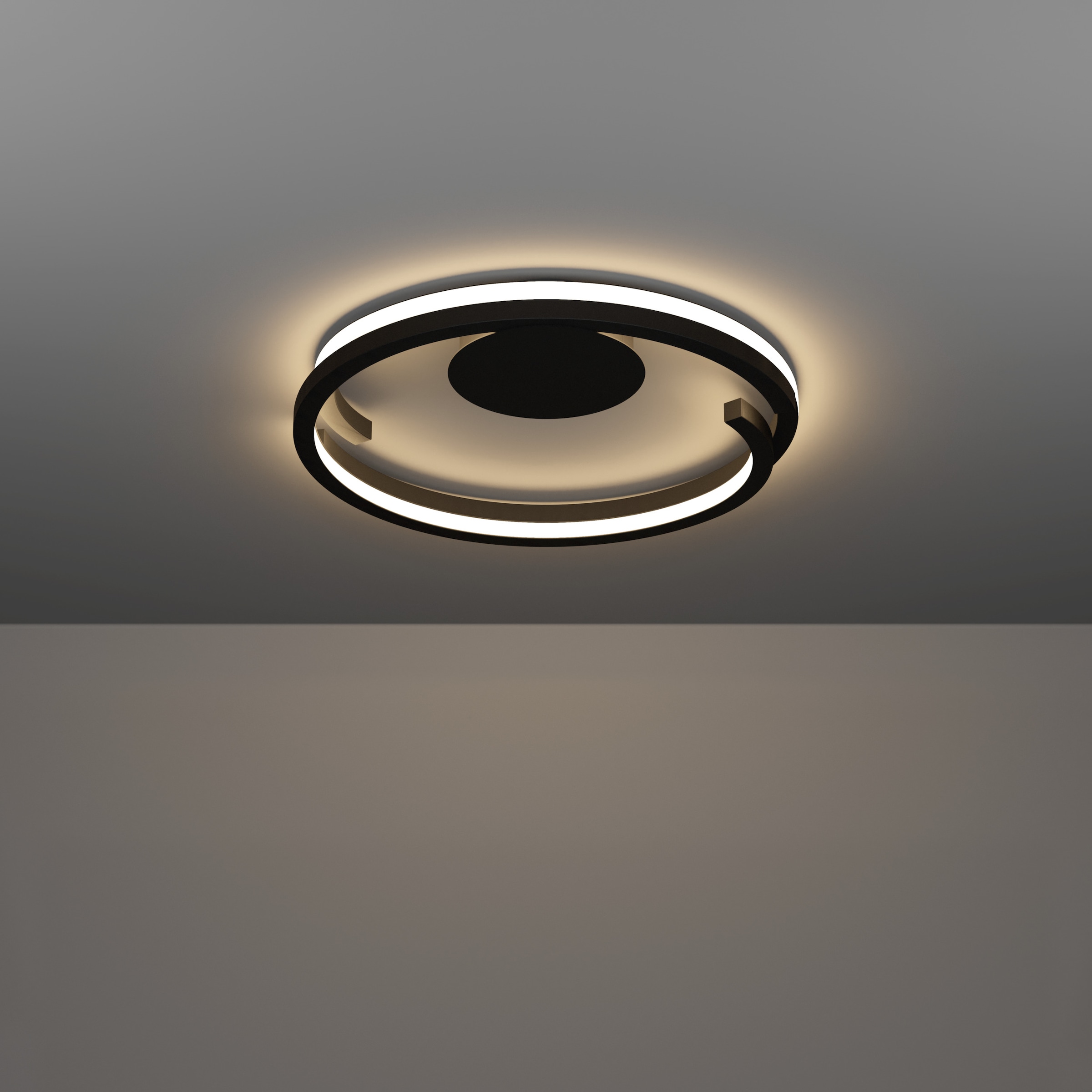 EGLO LED Deckenleuchte »MEZZOMONTE Deckenlampe - Alu, Stahl - LED;LED - 1X20W;1X20W - IP20« LED-Modul 1 Stk. Kaltweiß | Neutralweiß | Warmweiß Wohzimmerlampe, Esszimmerlampe, Flur, Schlafzimmer, H5 x Ø48 cm