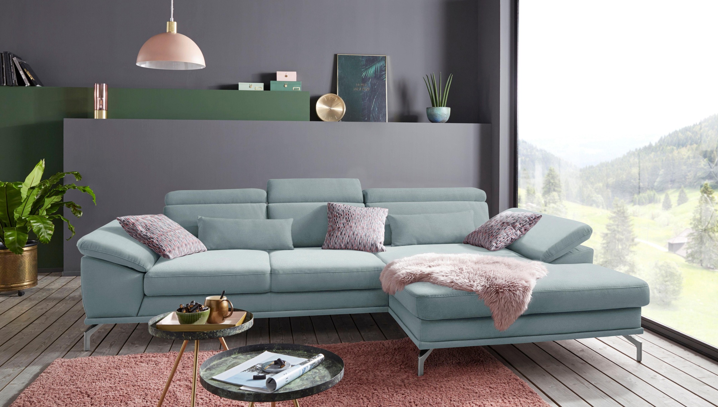 sit&more Ecksofa »Scorpio L-Form«, inklusive Sitztiefenverstellung, wahlweise mit Kopfverstellung