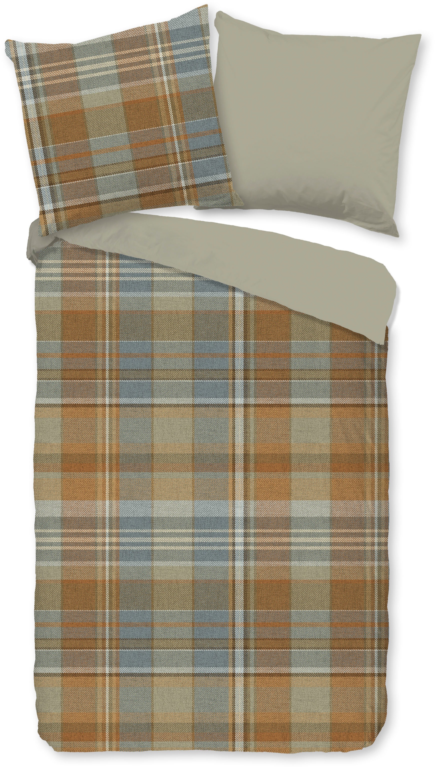 good morning Wendebettwäsche »Humfried« 2 Stk. tlg. 100% Baumwolle, Renforcé, Reißverschluss, Wendeoptik