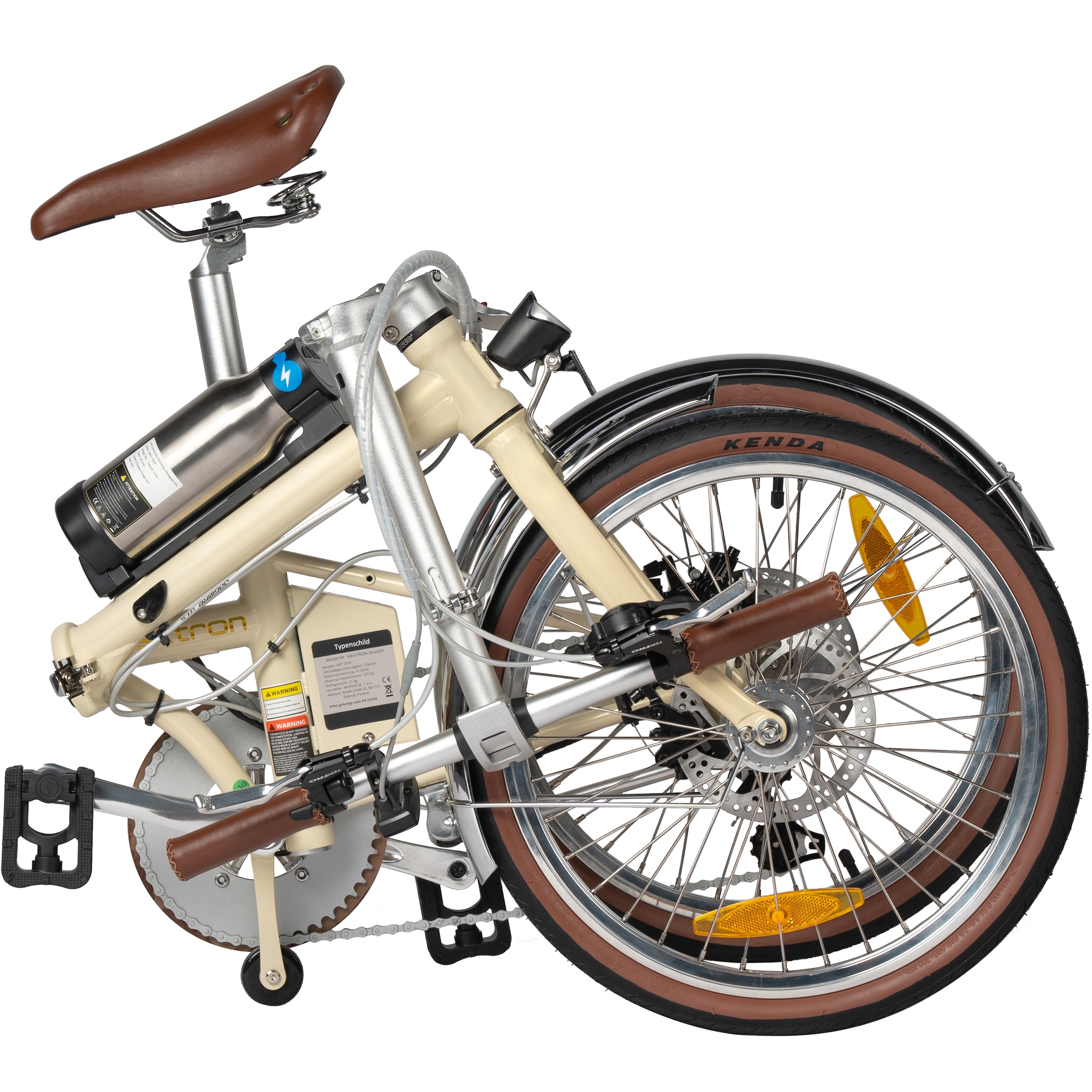 Maxtron »Smart 20, Klapprad« 3 Gang Shimano Tourney Schaltwerk Kettenschaltung Heckmotor 250 W Kompakt und platzsparend für Alltag