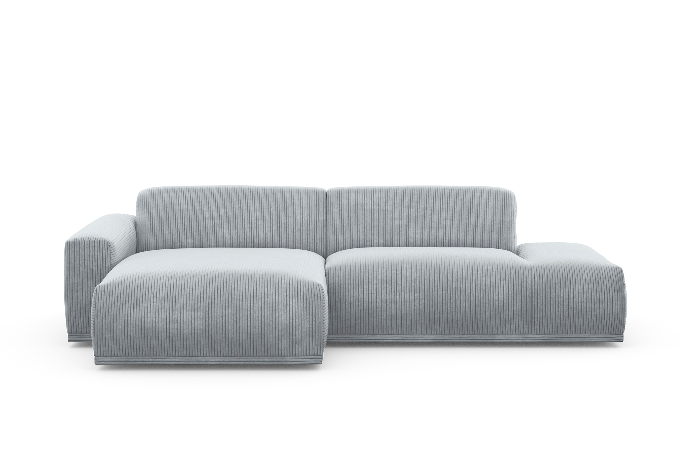 TRENDMANUFAKTUR Ecksofa Braga, aus 2 Teilen, moderner Cord-Stoff