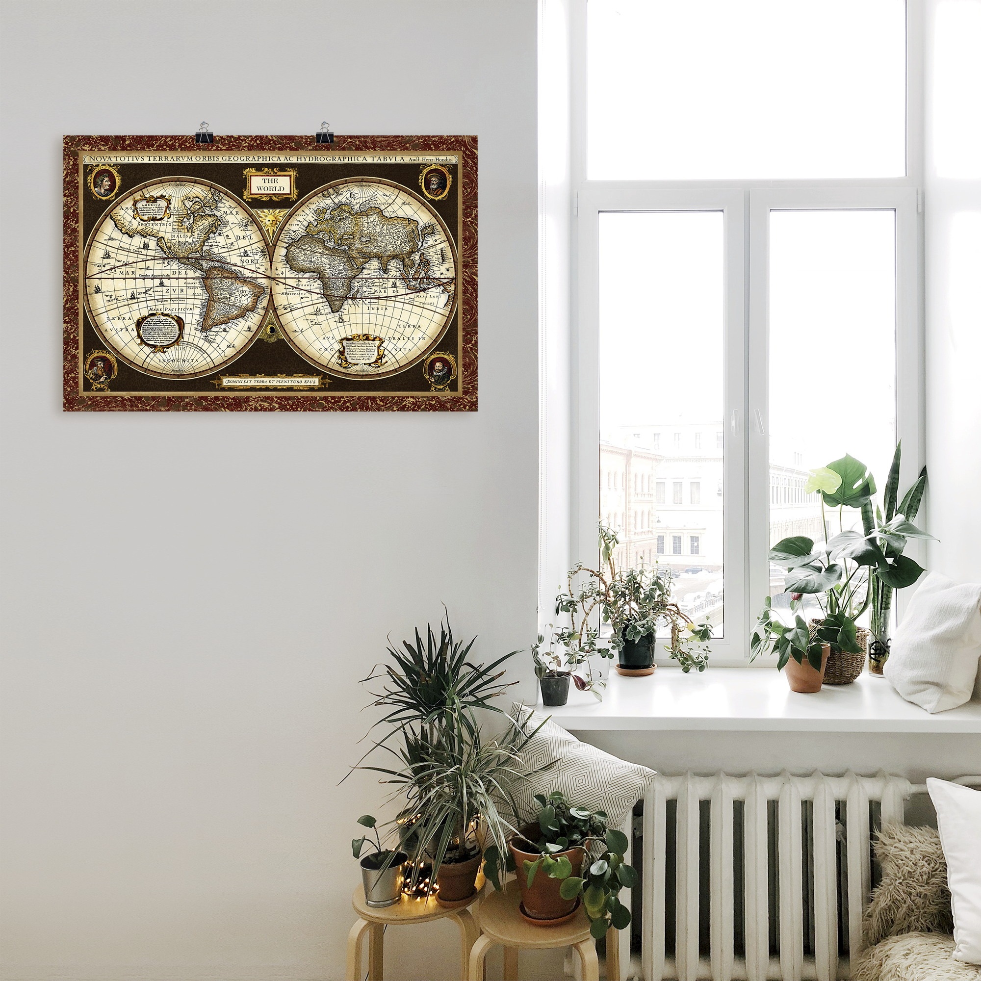 Artland Wandbild »Weltkarte«, Landkarten, (1 St.), als Alubild, Outdoorbild, Leinwandbild, Poster, Wandaufkleber
