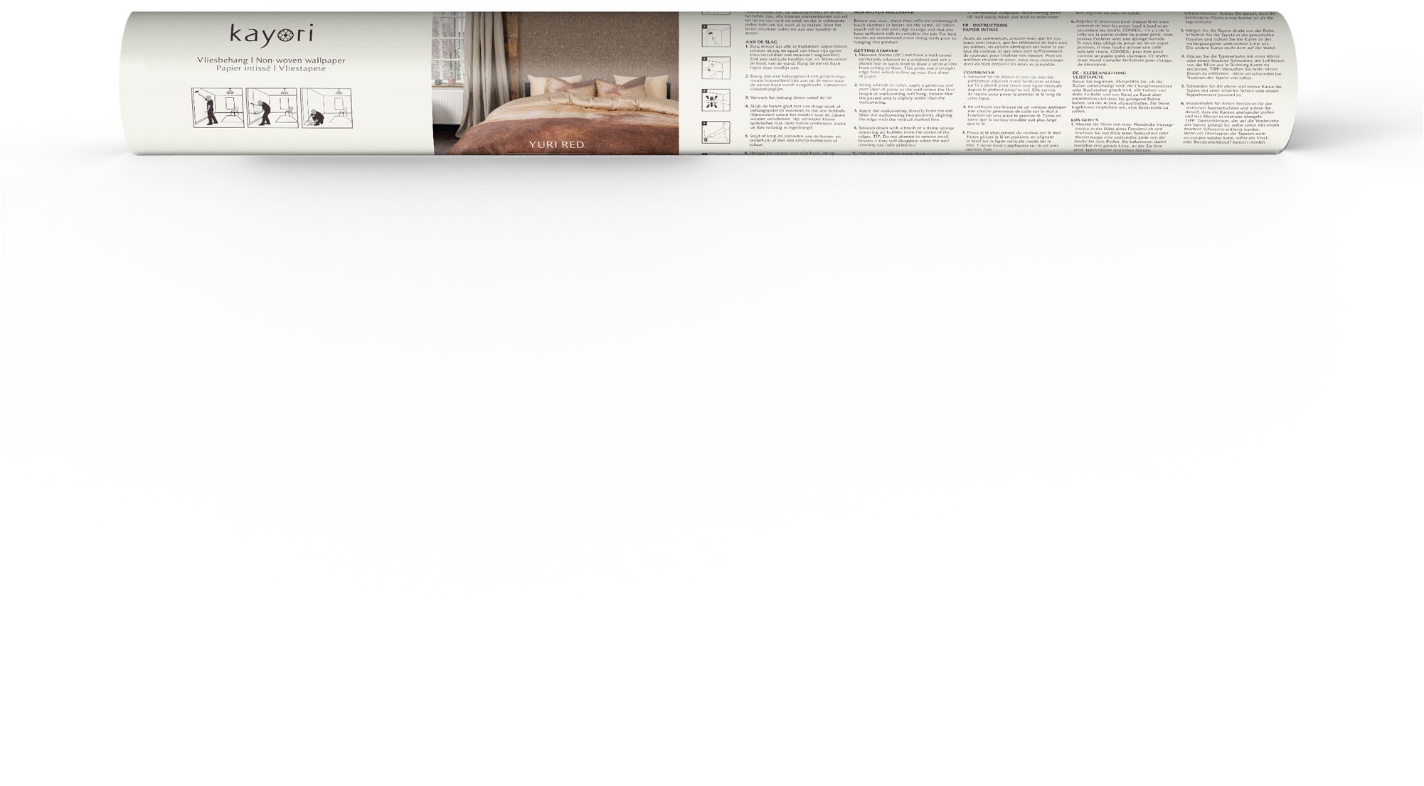 kayori Vliestapete »Yuri« glatt 10mx52cm (ca. 5m2)