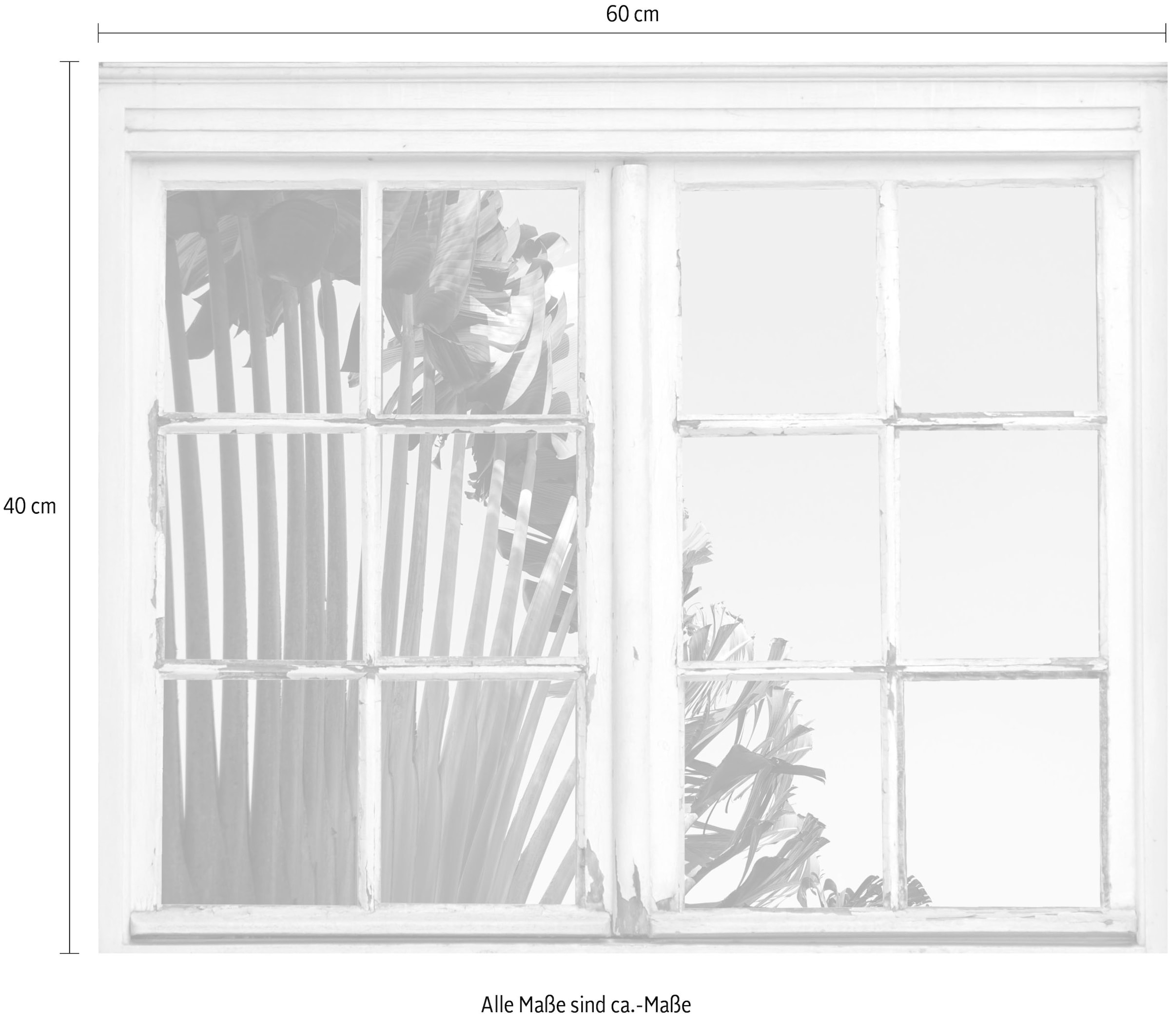 queence Wandsticker »Blätter«, Wandsticker, Wandbild, selbstklebend, 3D, Fenster