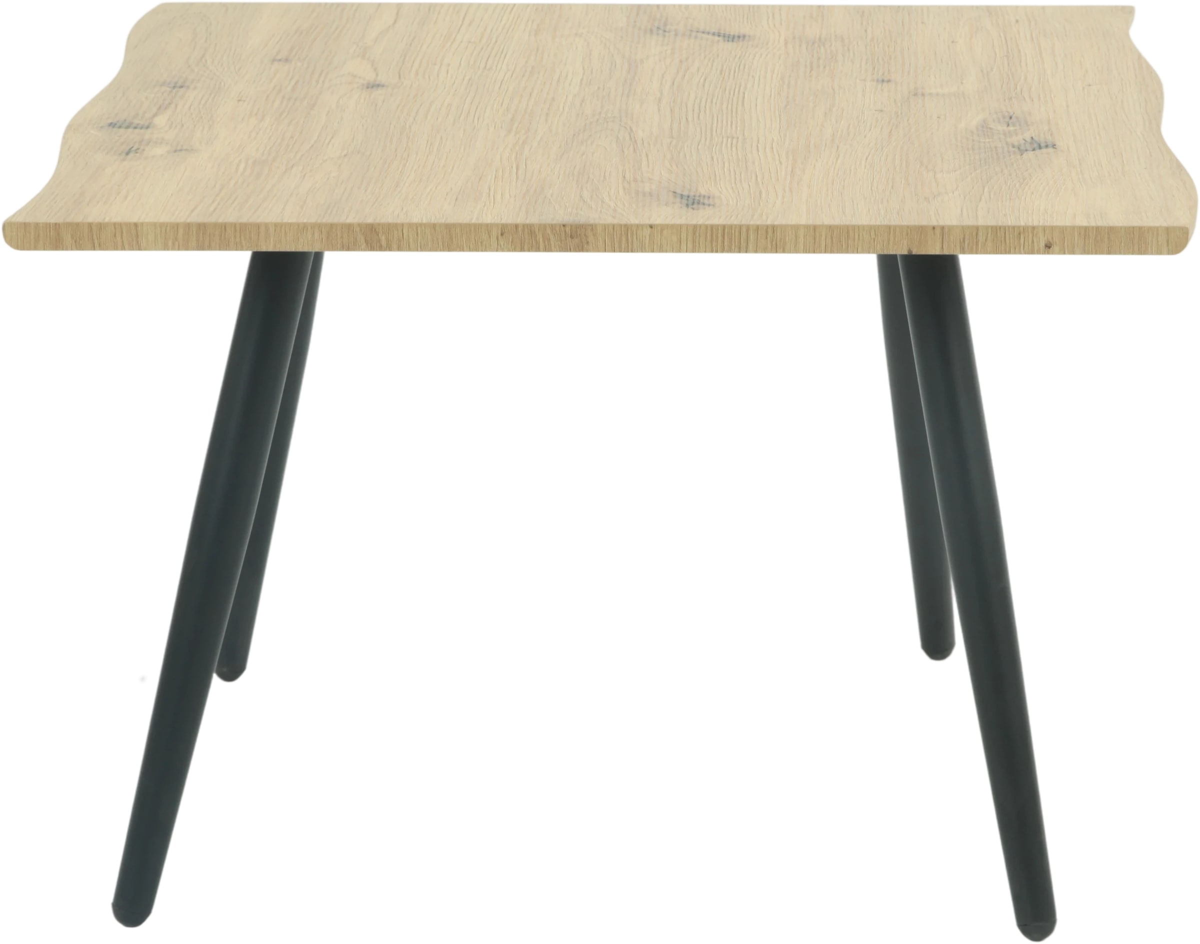 HELA Couchtisch »ZÜRICH«, Baumkantenoptik,Vierfuß,quadratisch,60 x 60 cm