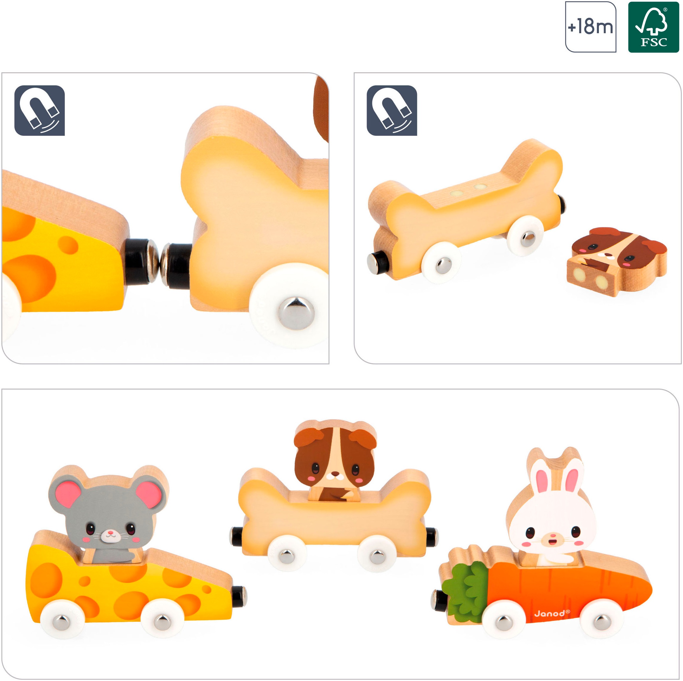 Janod Lernspielzeug »Magnetische Tiere - Bauernhof«, FSC®- schützt Wald - weltweit