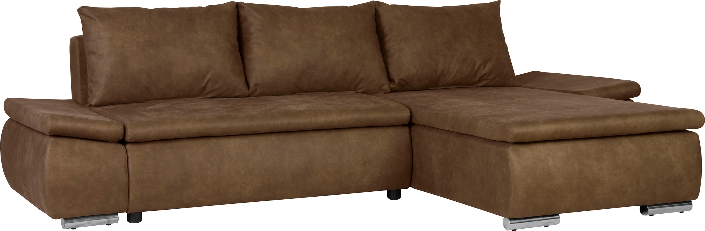 Home affaire Ecksofa »Acra L-Form« mit Bettfunktion und Bettkasten, in Matt günstig online kaufen