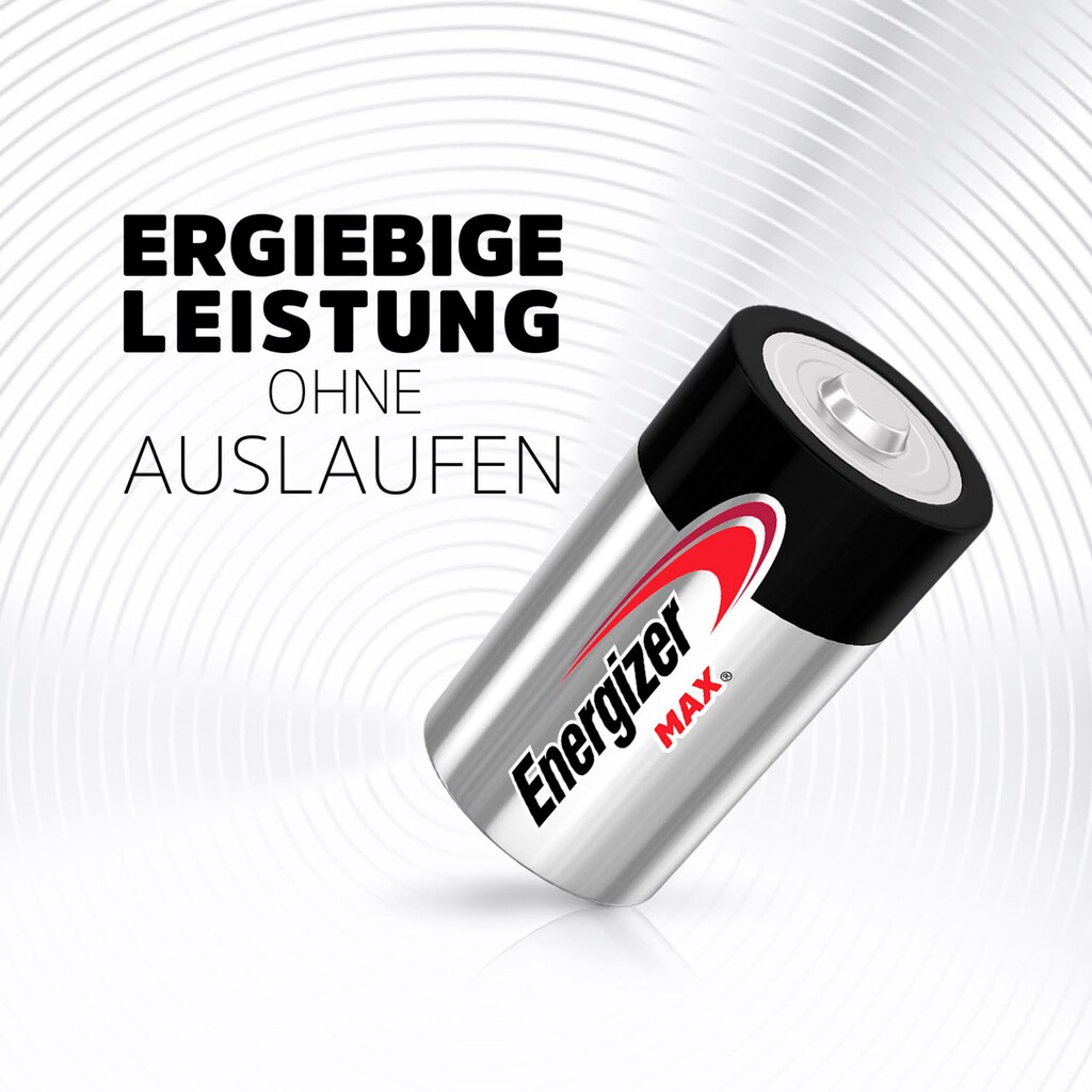 Energizer Batterie »4er Pack MAX D Alkaline«, (Packung, 4 St.)