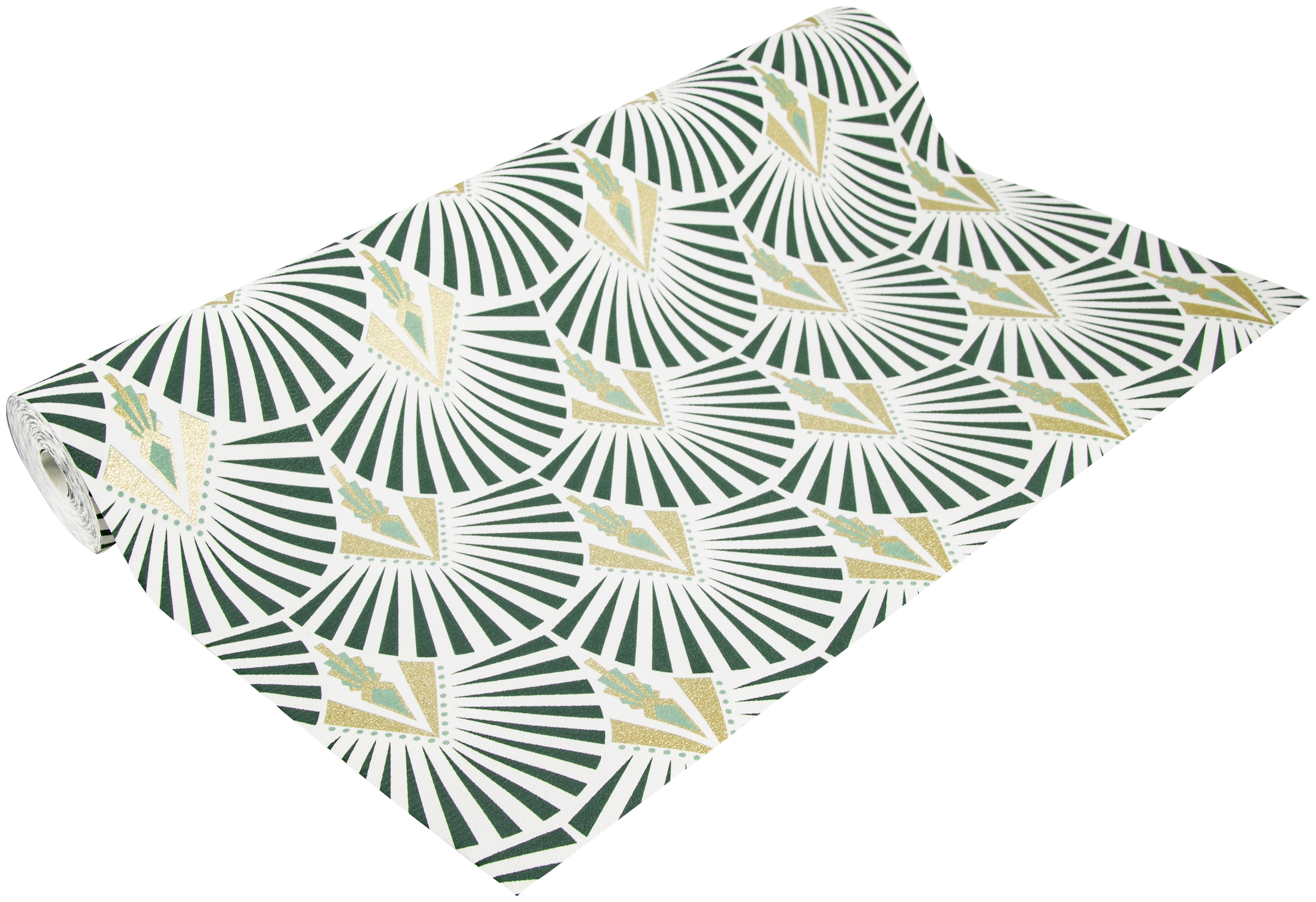 Superfresco Easy Vliestapete »Selena« geometrisch geprägt Grün - 10mx52cm