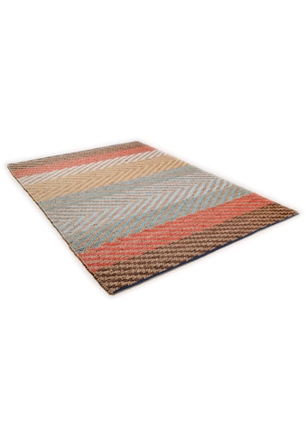 TOM TAILOR Teppich »Pastel Stripe«, rechteckig, 7 mm Höhe, Flachgewebe, handgewebt,... kaufen