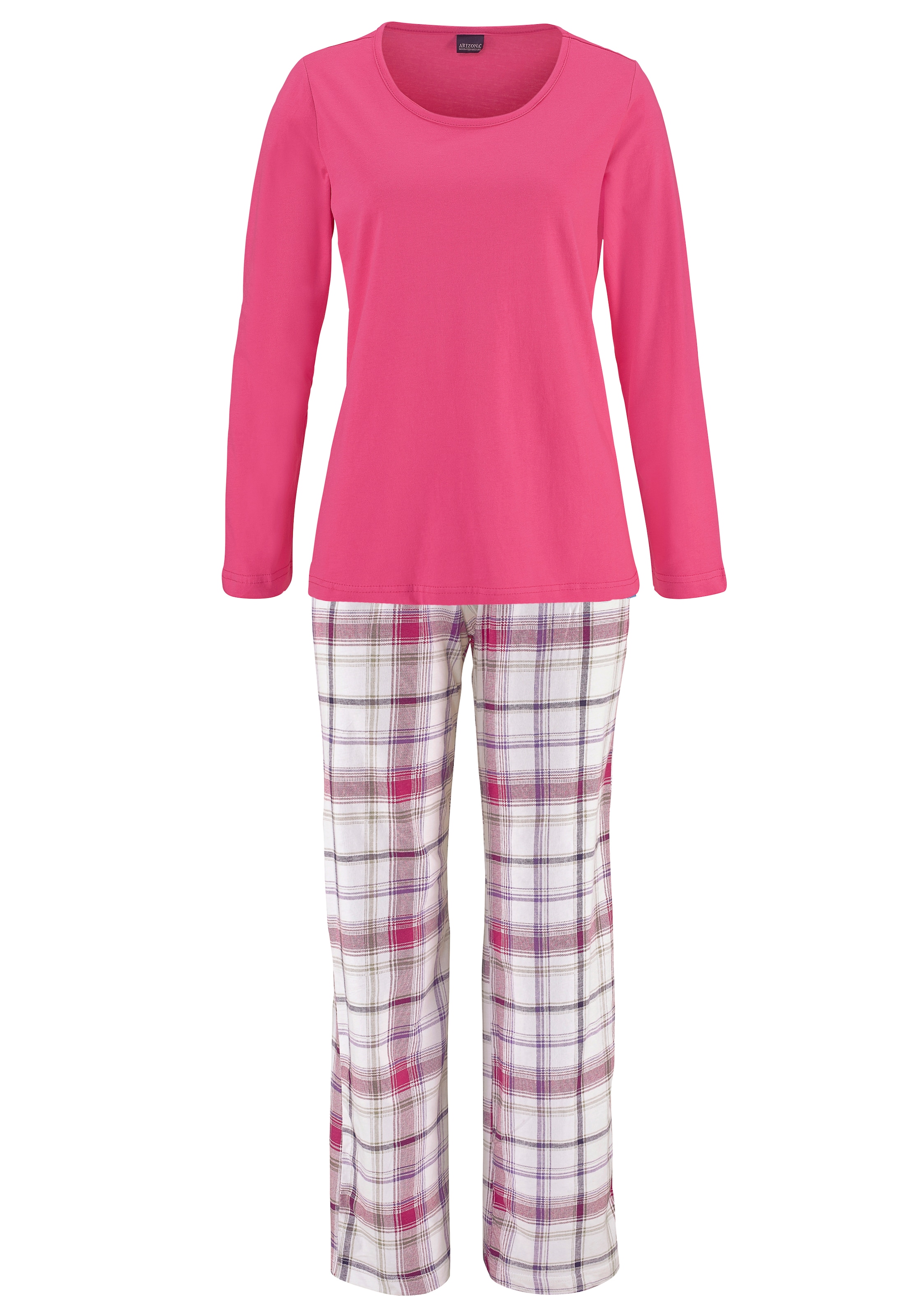 Arizona Schlafanzug 2 Stück, 4 Stk. tlg., mit Hose im Karodesign