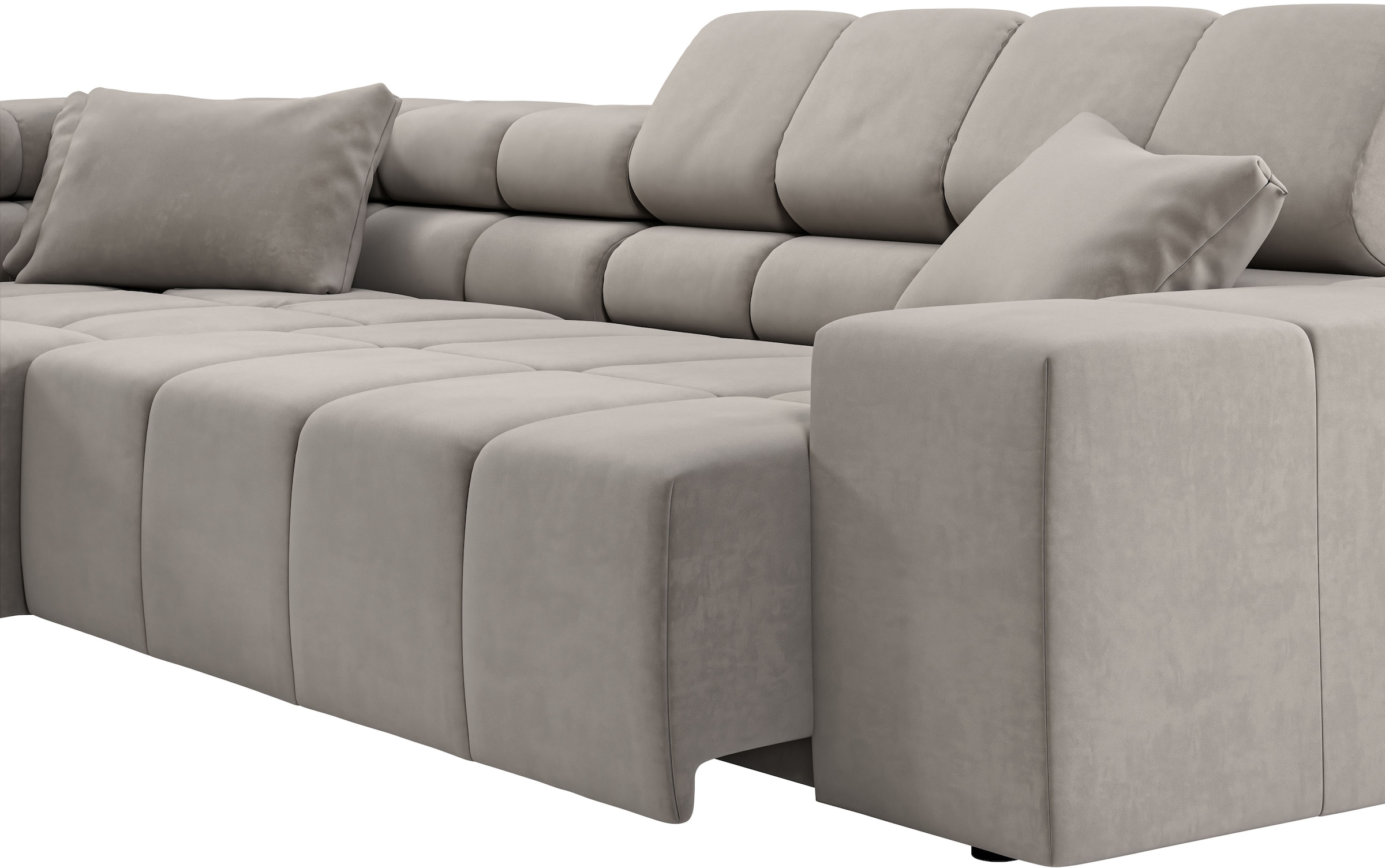 INOSIGN Ecksofa »Ancona incl. Kopfteilverstellung, Breite 319cm, L-Form«, wahlweise motorische Sitztiefenverstellung, auch in Cord + Easy Care