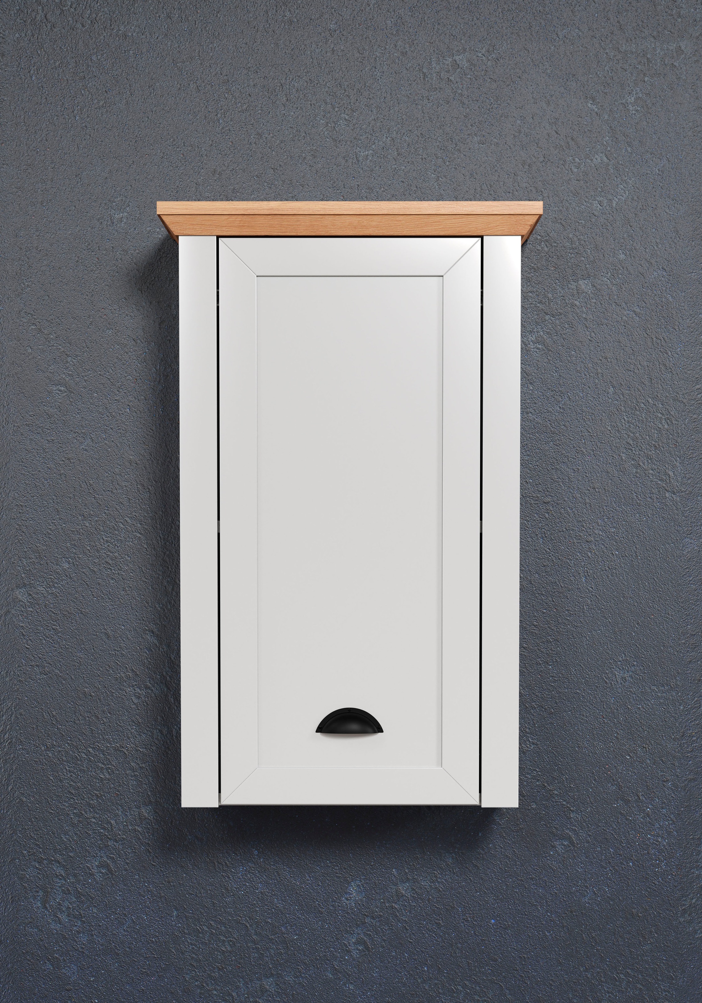 Home affaire Hängeschrank, Badschrank mit Muschelgriff im Landhaus-Look - (B/T/H) 46/24/73 cm