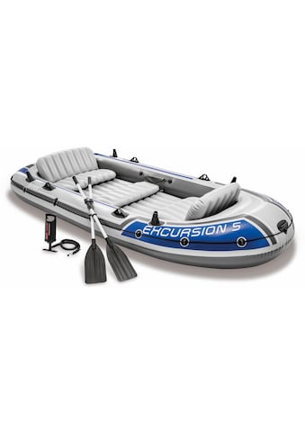 Intex Schlauchboot »Excursion 5«, (Set, mit 2 Paddeln und Luftpumpe) kaufen