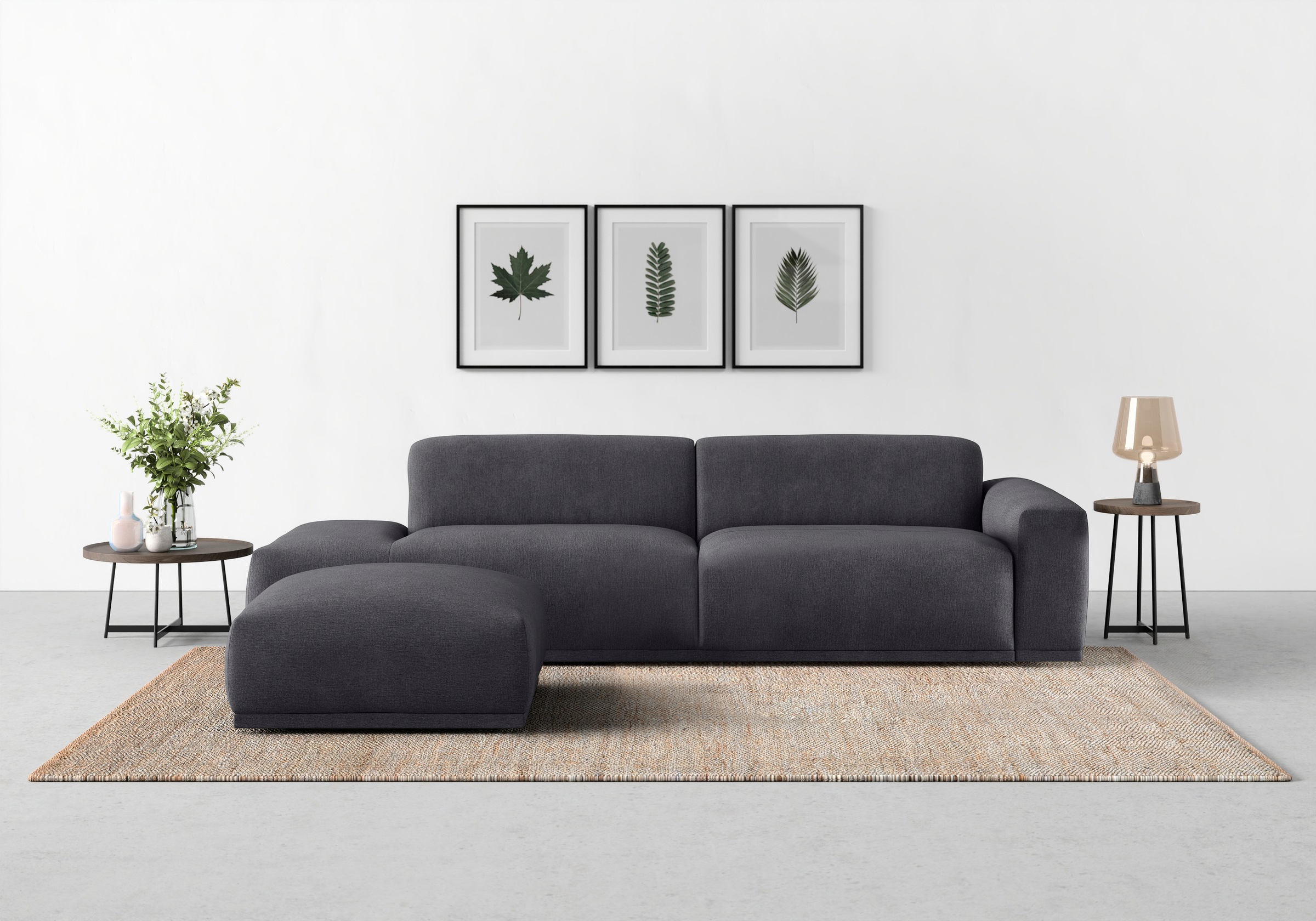 TRENDMANUFAKTUR Big-Sofa »Braga, mit hochwertigem Kaltschaum, Megasofa, in Cord erhältlich«, modernes Big-Sofa, Couch mit hohem Sitzkomfort, 277/72/107 cm (B/H/T)