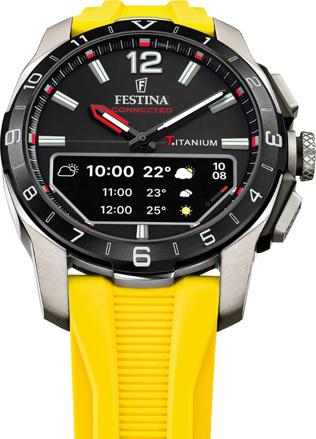 Festina Smartwatch »Connected D«, Quarzuhr, Armbanduhr, Herrenuhr, Schrittzähler, Weltzeit, Stoppfunkt.)