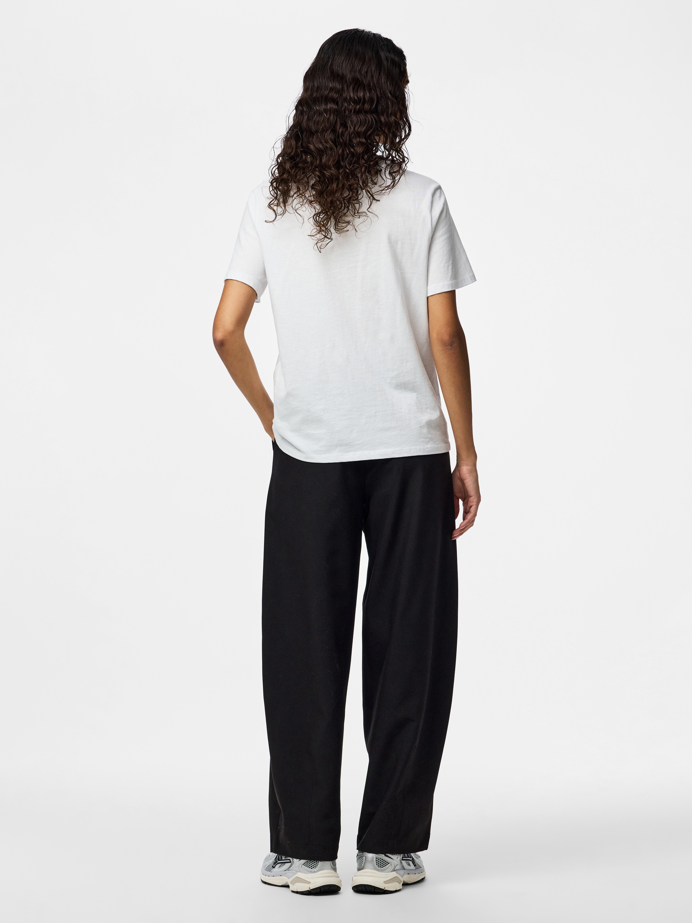 pieces Anzughose »PCBOSELLA MW BARREL PANTS NOOS BC«  Materialmix, barrel fit