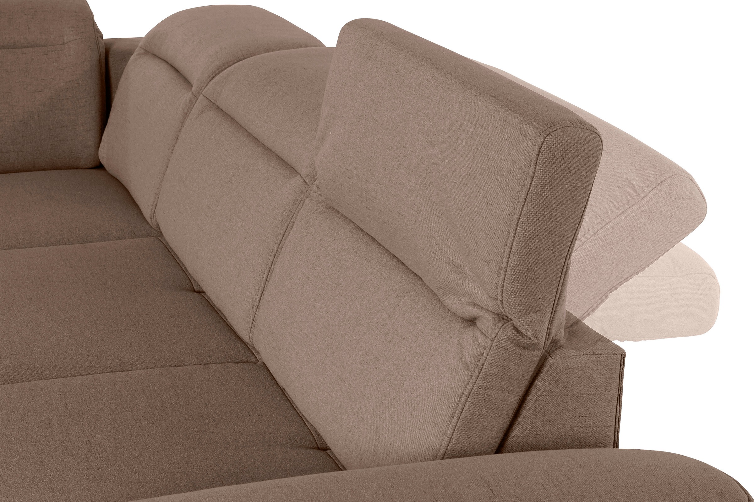 sit&more Ecksofa »Percy L-Form«, 12 cm Fußhöhe, Sitztiefenverstellung, wahlweise in 2 Fußfarben