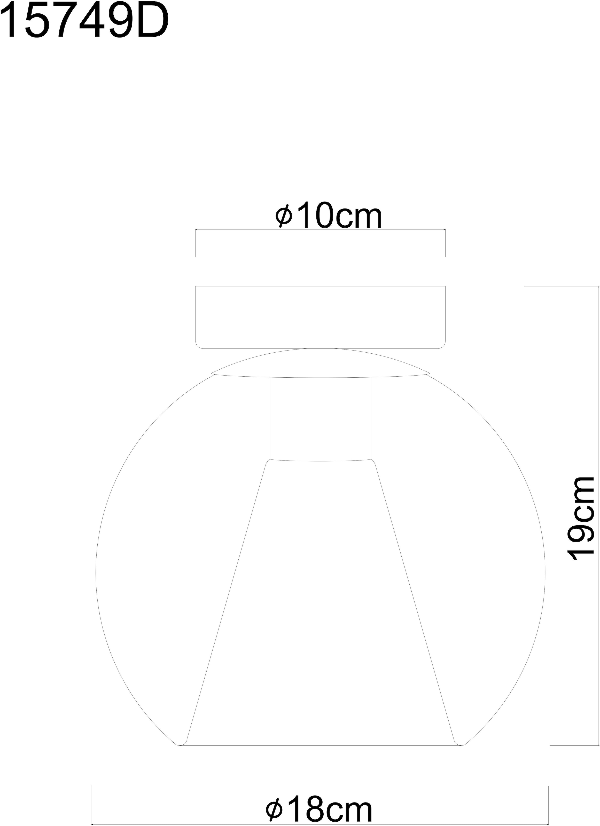 GLOBO LIGHTING Deckenleuchte »BARRY«, Leuchtmittel E27 | ohne Leuchtmittel, Deckenlampe/Metall/Glaskugel rauchfarben/modern