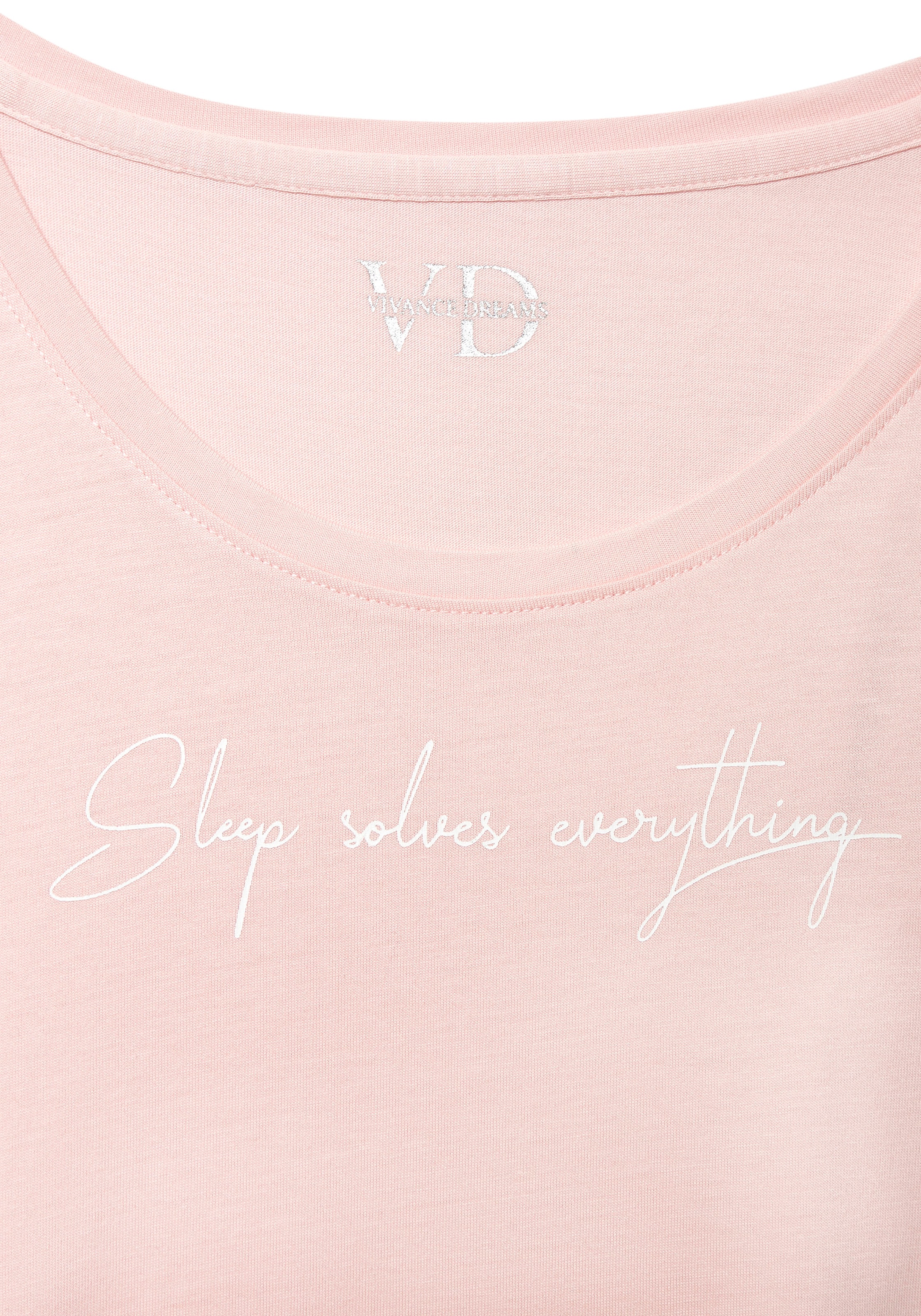 Vivance Dreams Pyjama Set, 2-teilig, 2 tlg. Mit schönem Alloverprint