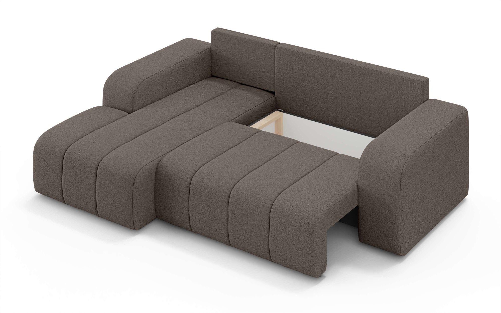 INOSIGN Ecksofa »CASSY L-Form, Schlafsofa mit Bettkasten, Maße B/T/H: 245/165/88 cm«, mit 2 Rückenkissen, Recamiere rechts oder links bestellbar