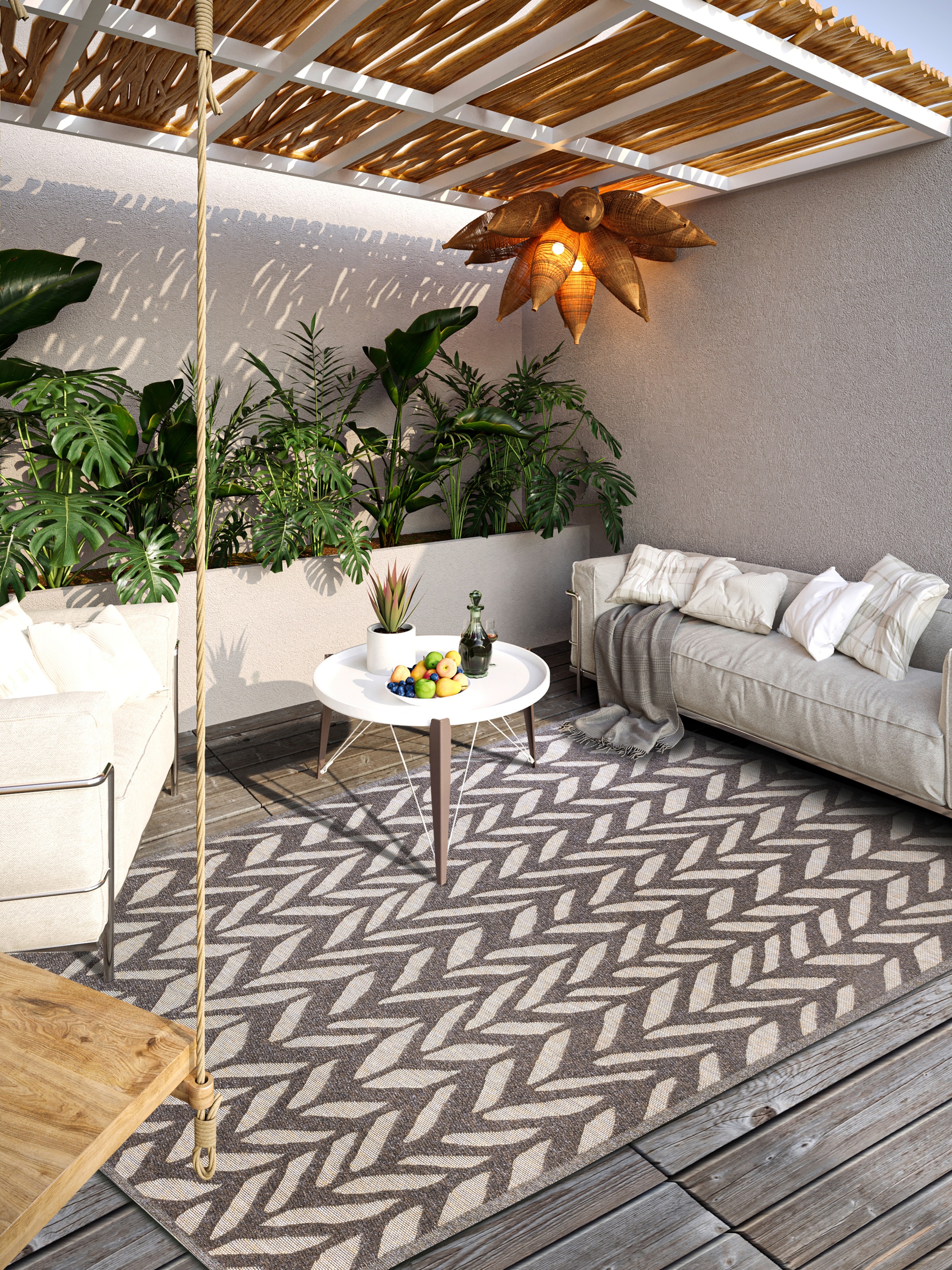 Villeroy & Boch Outdoorteppich »Georgette«, rechteckig, 4 mm Höhe, In-& Out günstig online kaufen