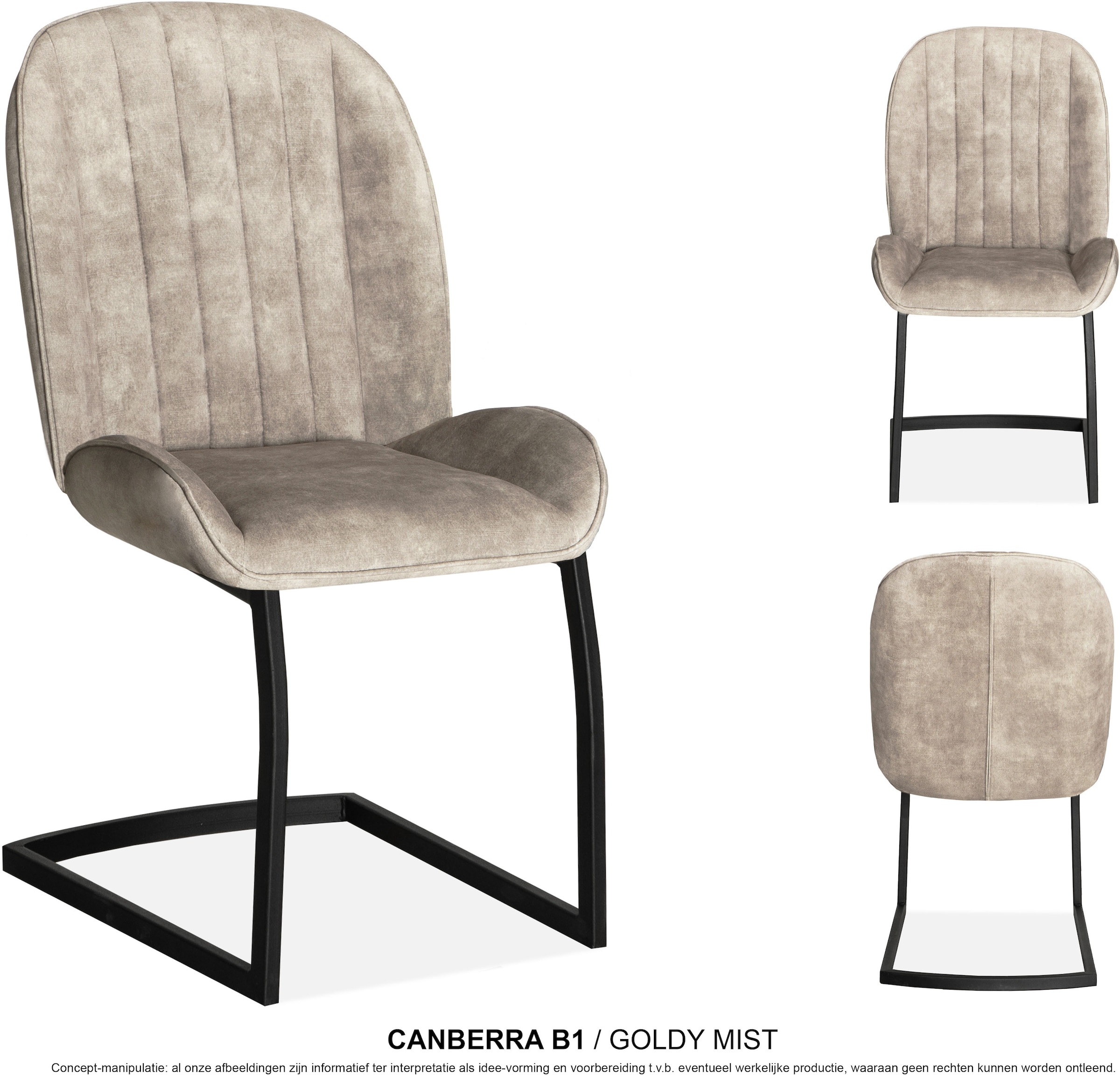 OMG Design Esszimmerstuhl »Canberra« (Set) 1 Stk.Esszimmerstuhl, pflegeleichter Samtvelour Bezug