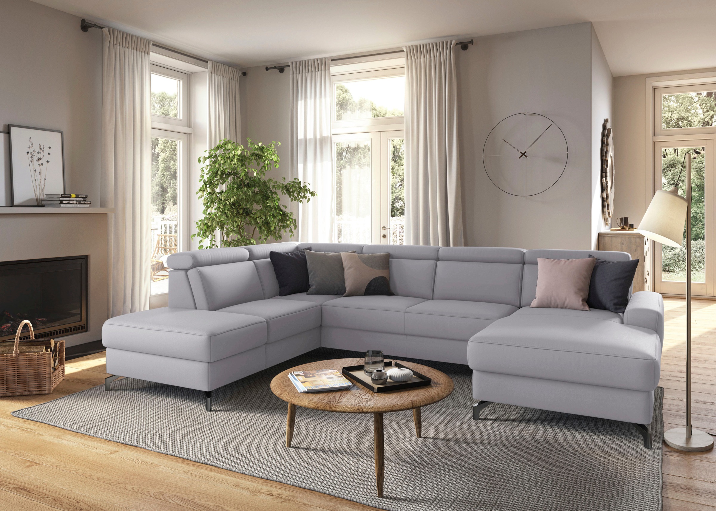 sit&more Wohnlandschaft »Scarlett U-Form«, inklusive Kopfteilverstellung, w günstig online kaufen