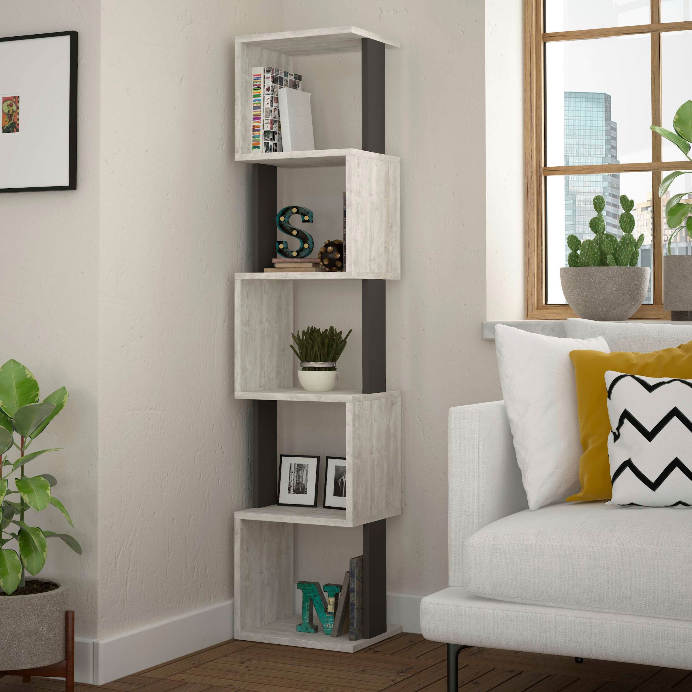 Decortie Bücherregal »Piri Bücherregal«, (Packung), Leichte Montage, Lagerung, Platzsparend