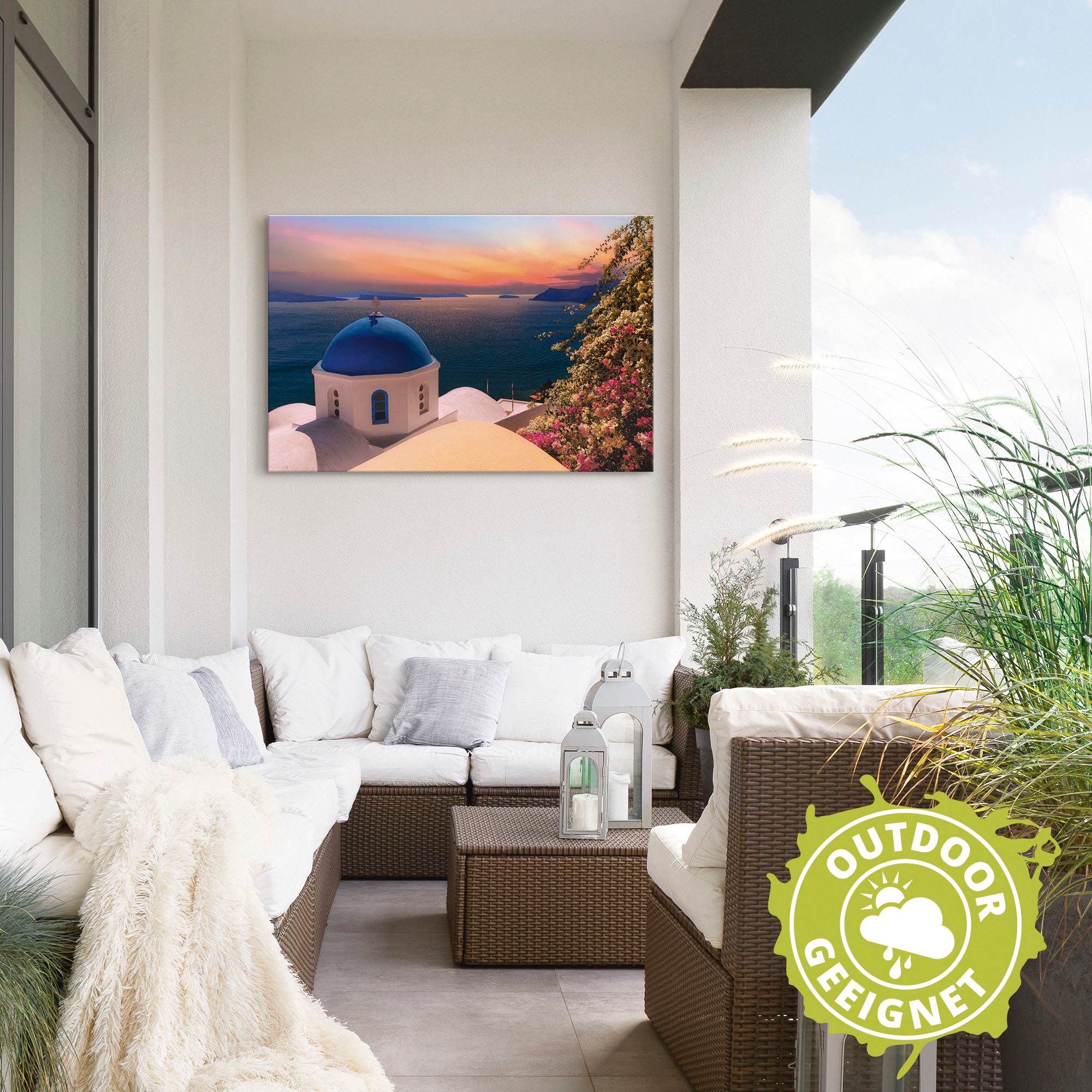 Artland Wandbild »Santorini«, Gewässer, (1 St.), als Alubild, Outdoorbild, günstig online kaufen