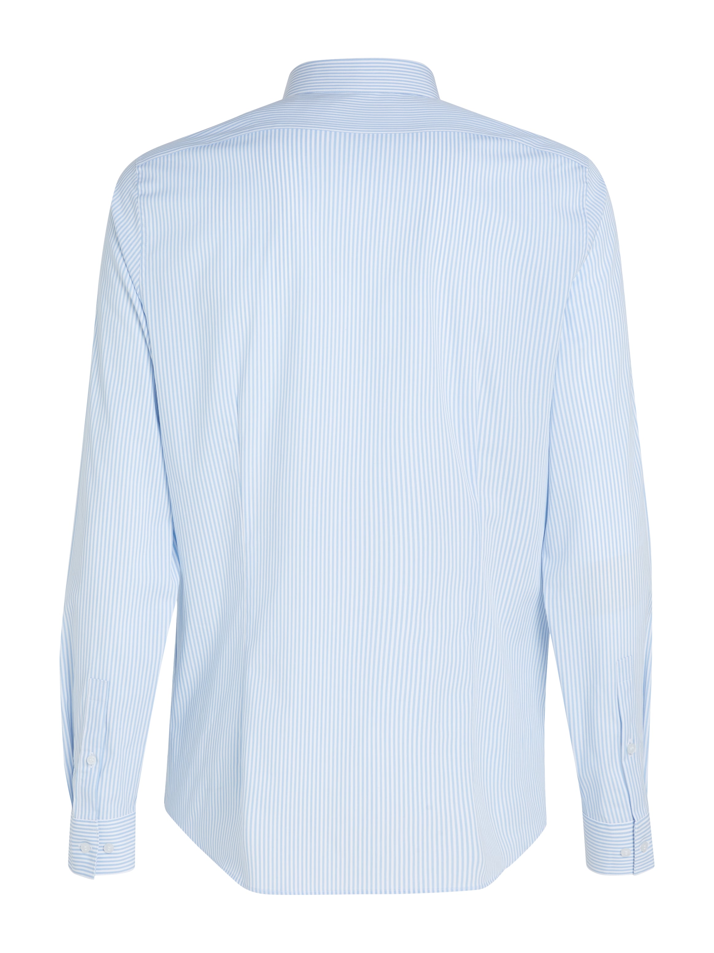 Calvin Klein Langarmhemd »POPLIN STRIPE SLIM SHIRT« mit Logoprägung