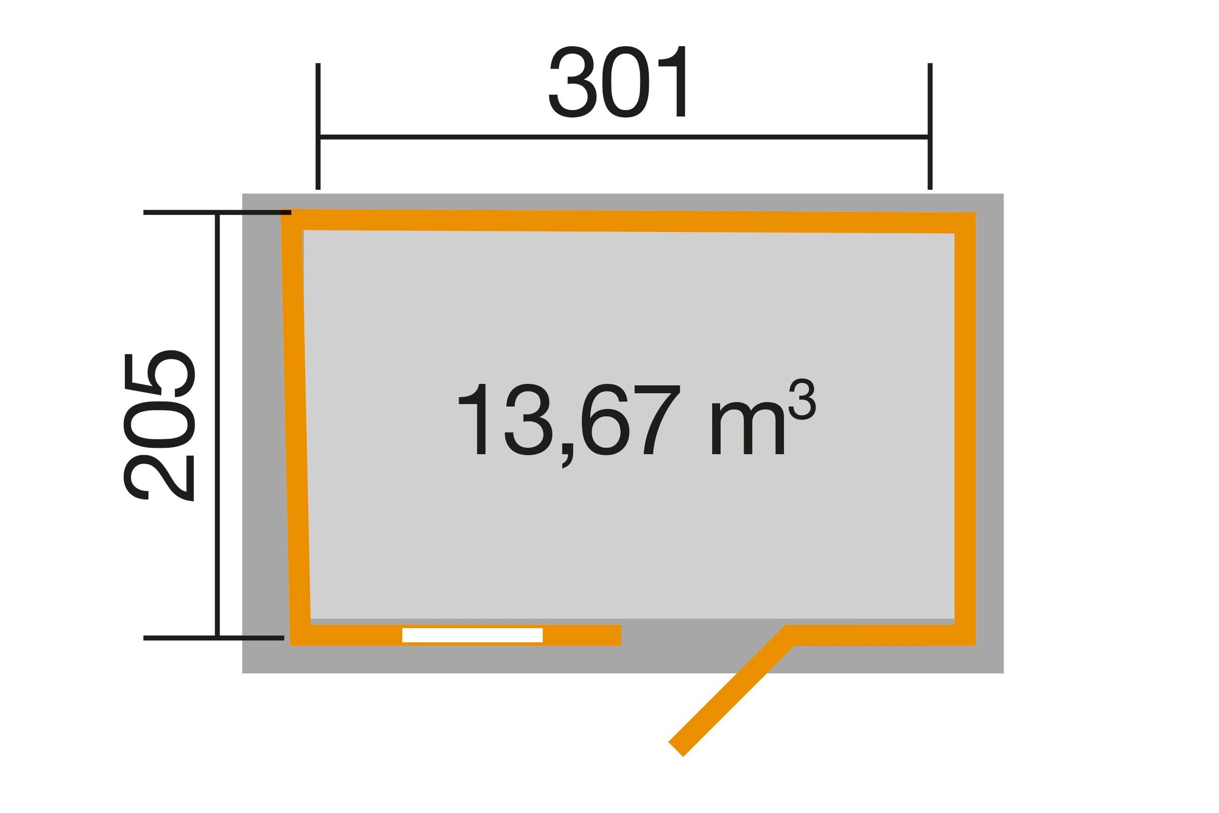 weka Gartenhaus »123 Gr.3 anthrazit«