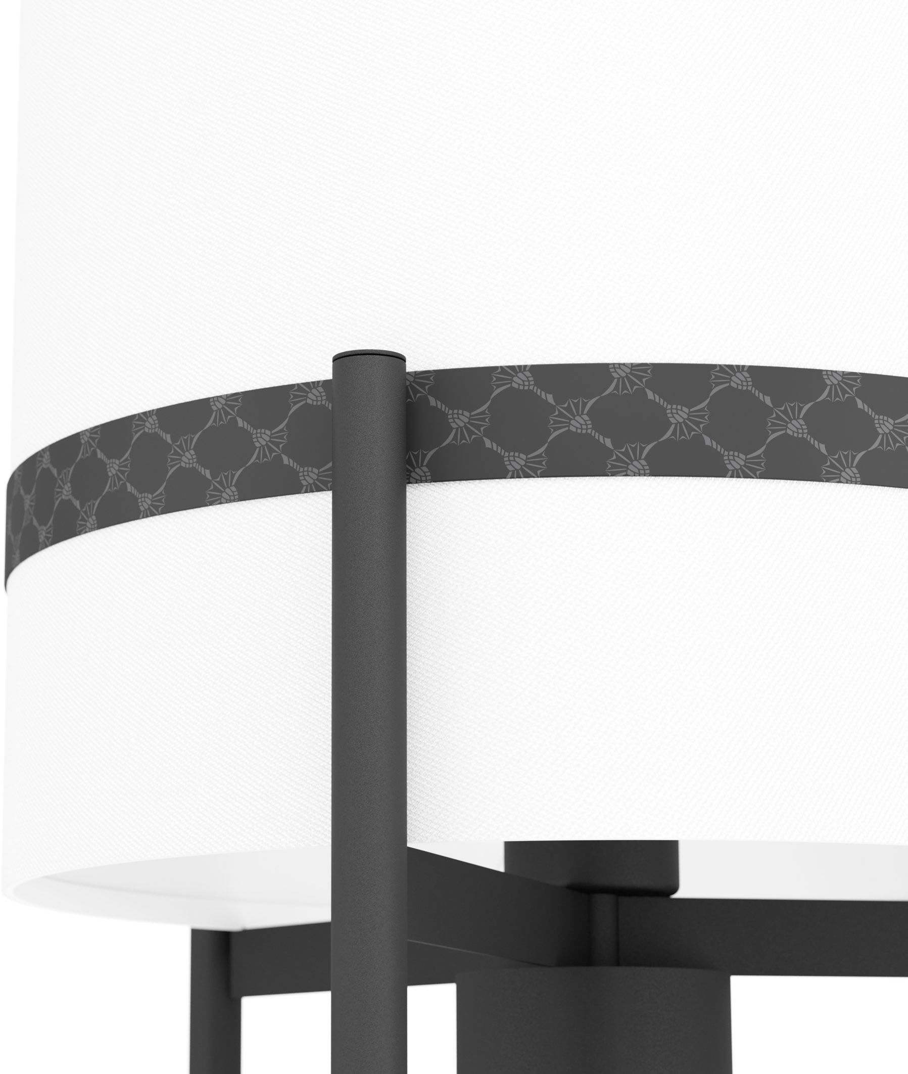 Joop! Stehlampe »ROUND LIGHTS«, mit kaufen rundem und online Metall-Dekorband eingelassenem Textil-Leuchtenschirm