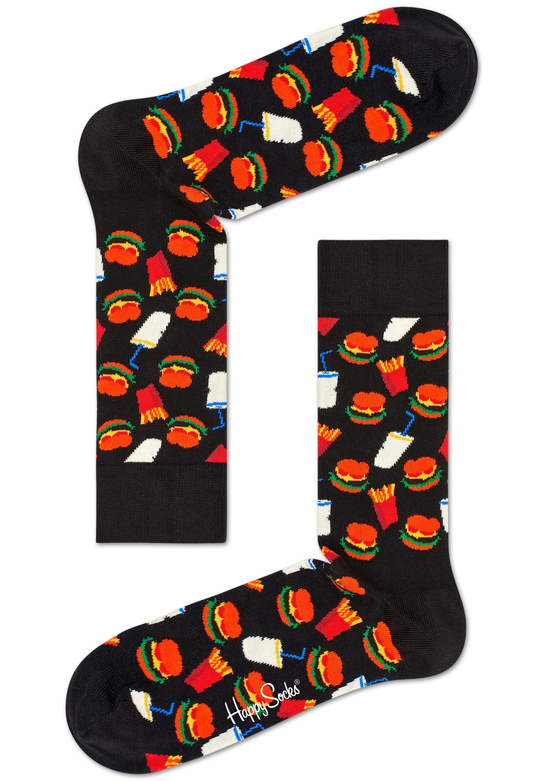 Socken Socks Hamburger-Muster günstig kaufen mit Happy »Burger«,