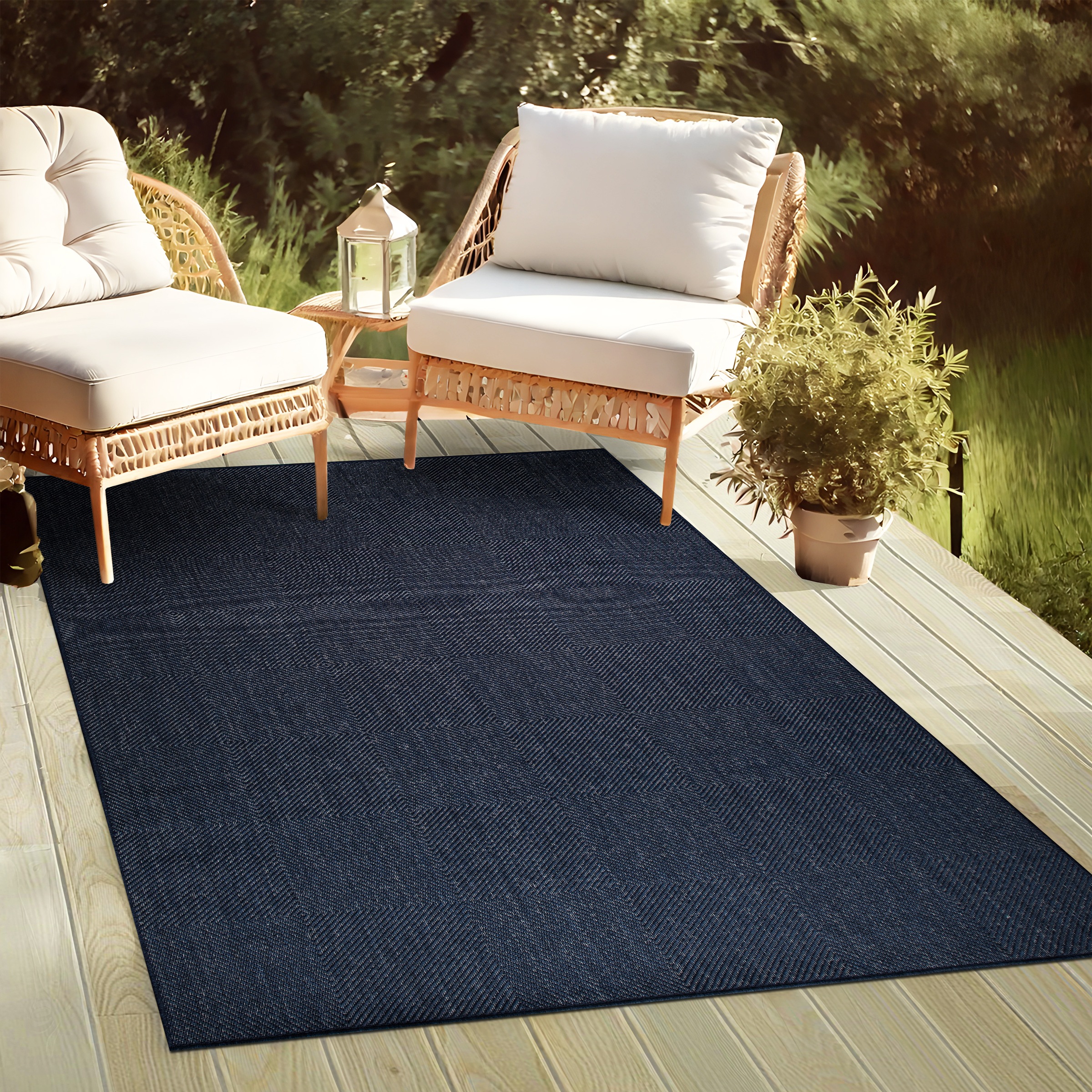 my home Teppich »Anna, auch als Läufer erhältlich«, rechteckig, 3 mm Höhe, In- und Outdoor geeignet, Sisal-Optik, Wetterfest & UV-beständig