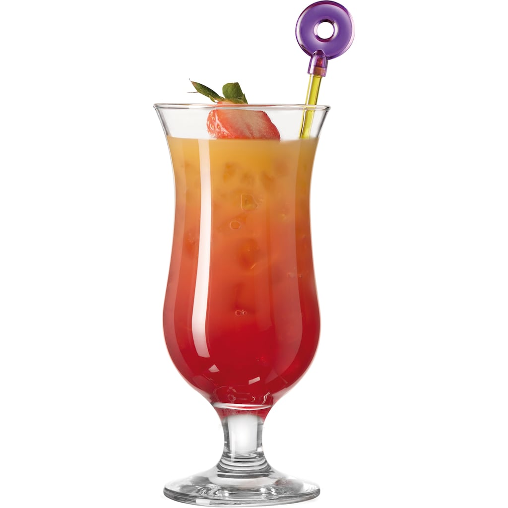 LEONARDO Cocktailglas »Hurricane«, (Set, 12 tlg., 6 Gläser, 6 Rührer), (6 Gläser, 6 Rührer), 330 ml
