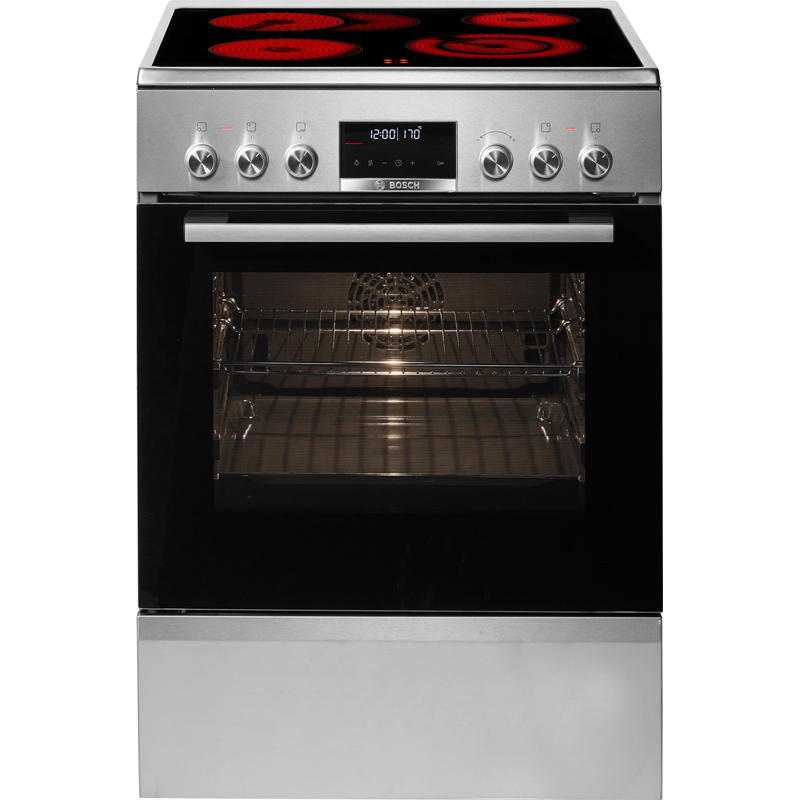 BOSCH Elektro-Standherd 6 »HKS79U250« mit 3-fach-Teleskopauszug Pyrolyse-Selbstreinigung edelstahlfarben 3fach-Teleskop-Auszug