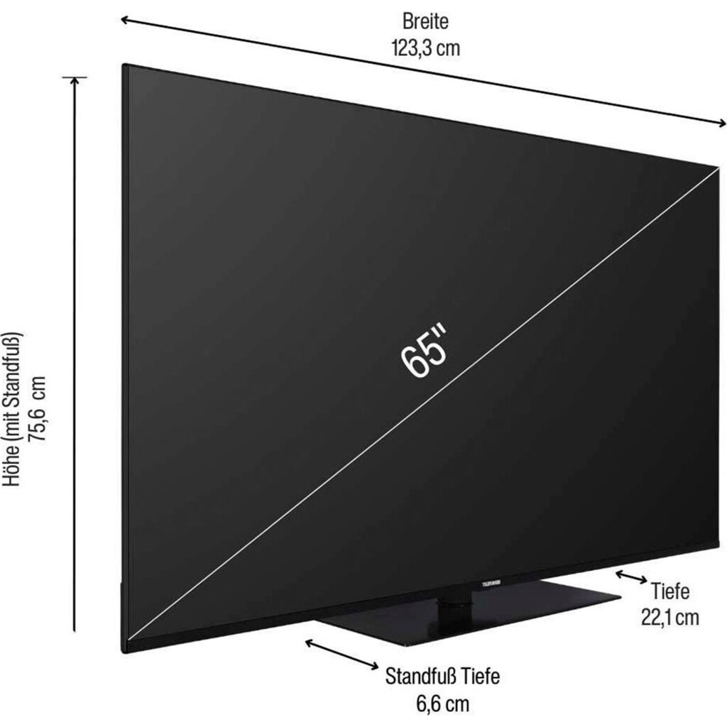 Telefunken LED-Fernseher »D65V950M2CWH«, 164 cm/65 Zoll, 4K Ultra HD, Smart-TV