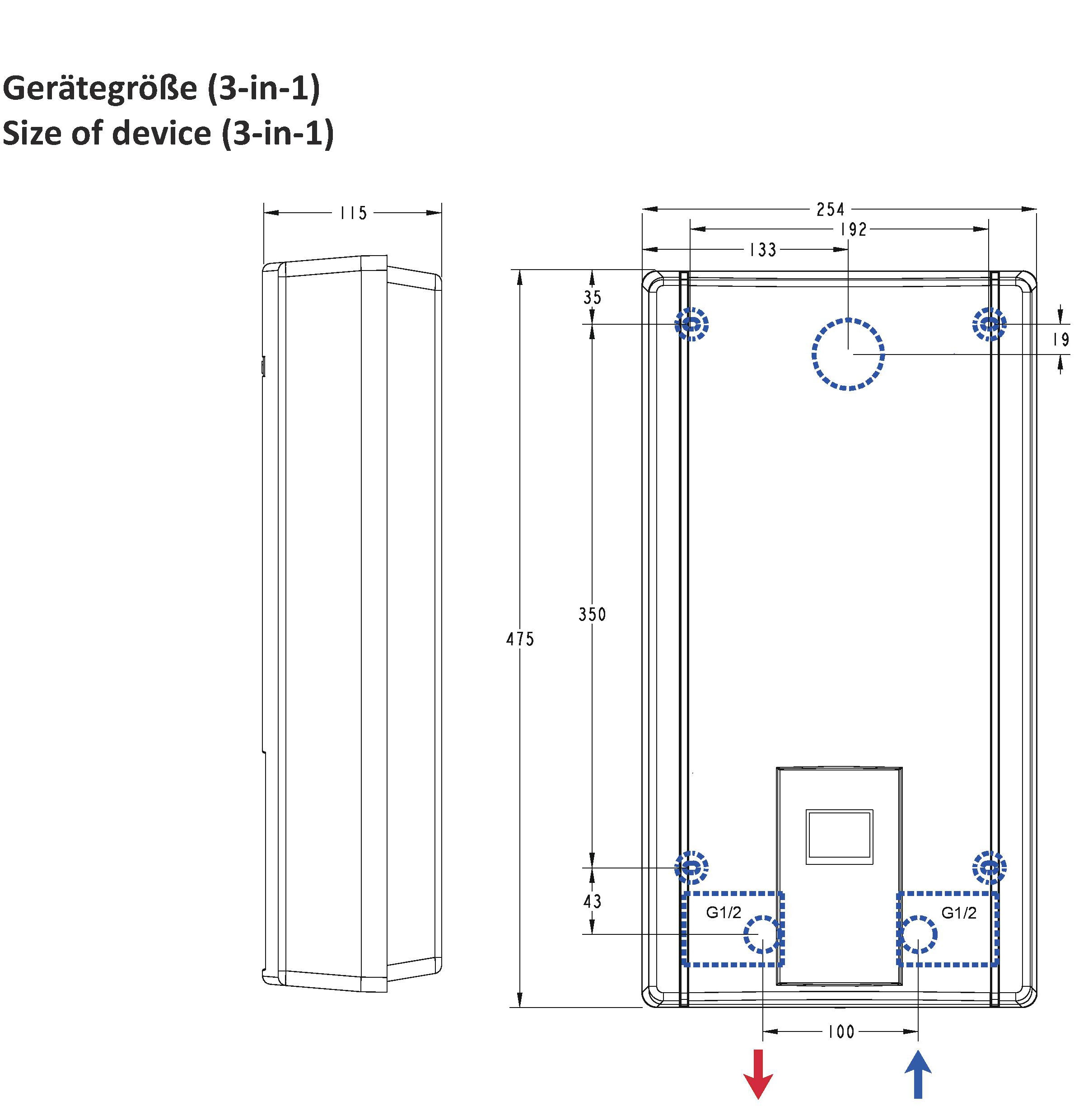 Thermoflow Durchlauferhitzer »Thermoflow Elex 3 in 1«, Für Nennleistung: 18 / 21 / 24 kW geeignet